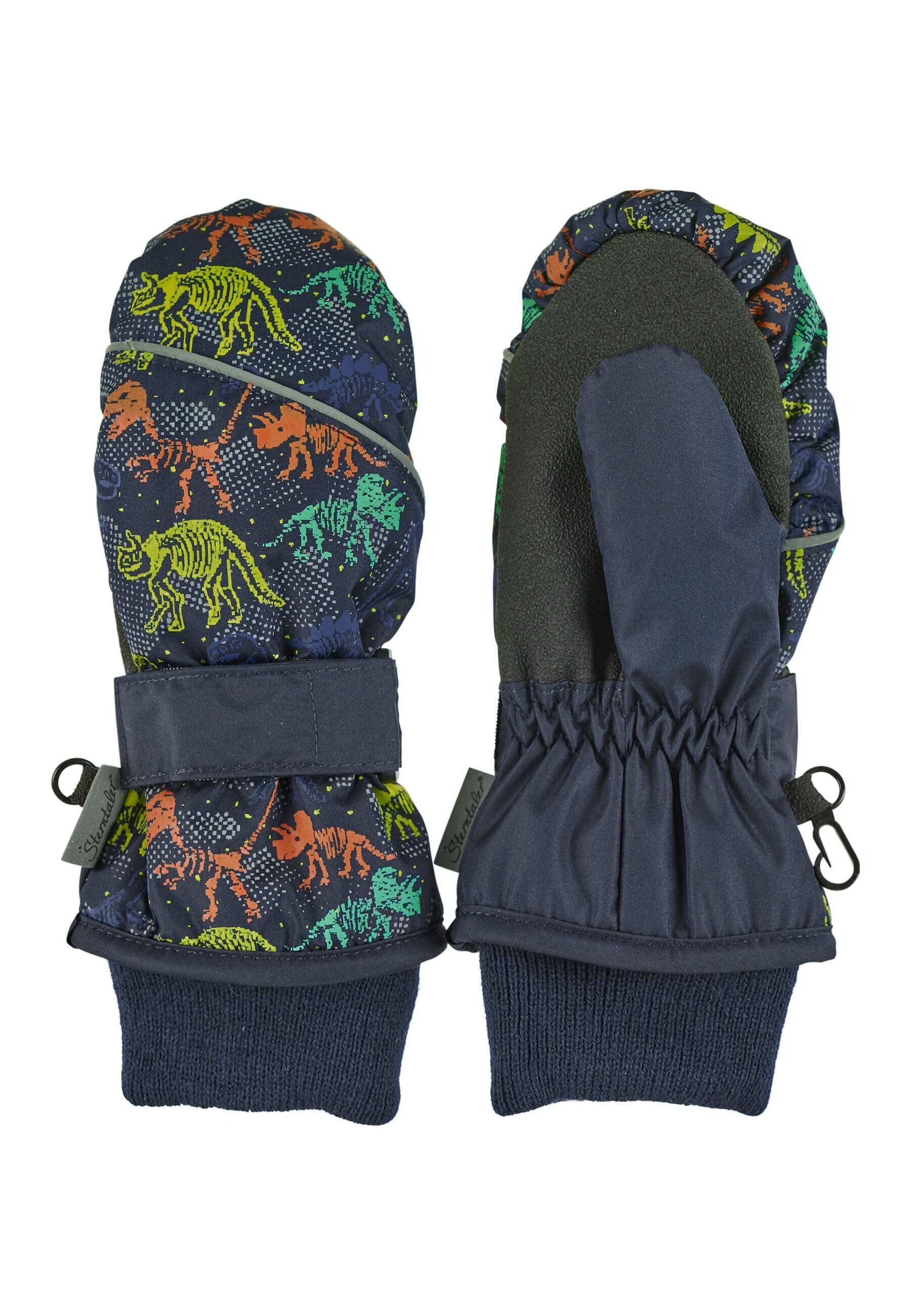 Sterntaler® Fäustlinge Fäustlinge Dino (1-St) Fäustling, wasserdicht, Thinsulate, reflektierende Paspel, rutschfest