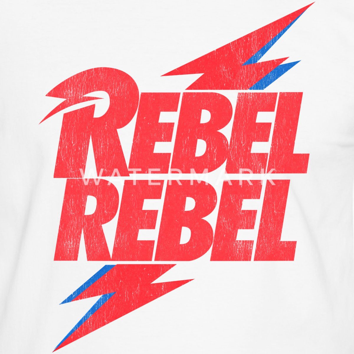 Spreadshirt T-Shirt David Bowie Rebel Rebel Mit Blitz Männer Kontrast T-Shi günstig online kaufen