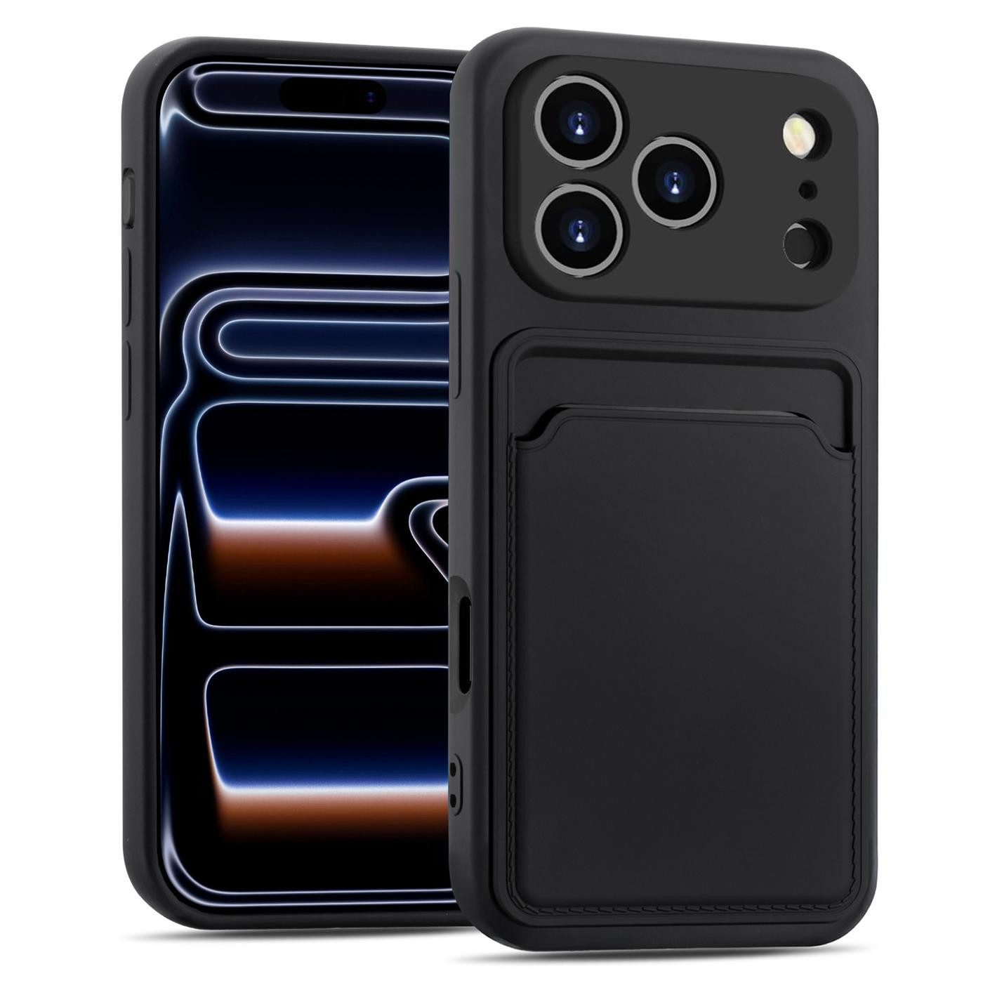 CoolGadget Handyhülle Card Case Handy Tasche für Apple iPhone 17 Pro Max 6,9 Zoll, Silikon Schutzhülle mit Kartenfach für iPhone 17 Pro Max Hülle