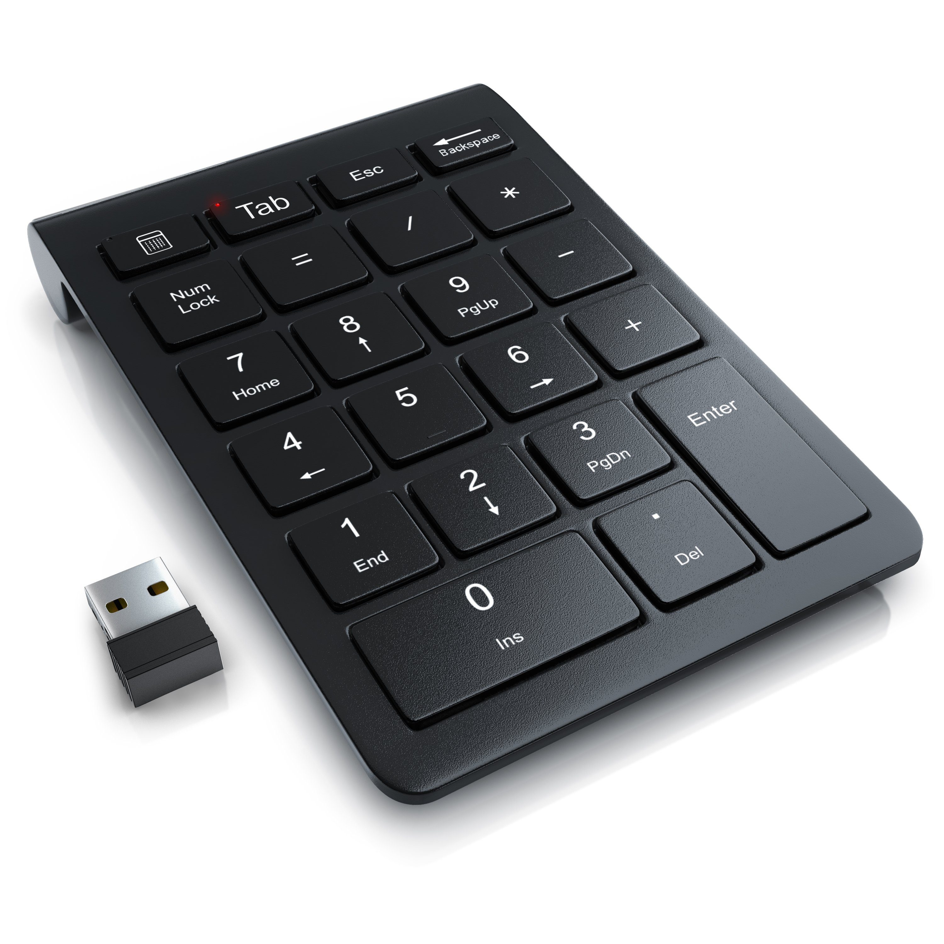 Aplic Wireless-Tastatur (Bluetooth Numpad - Wireless Ziffernblock mit  Multifunktionstasten – Keypad Aluminium - 35 Tasten – Bluetooth 3.0 –  Kabellos - kompatibel mit Apple PC Notebook Tablet Laptop - Windows Android)