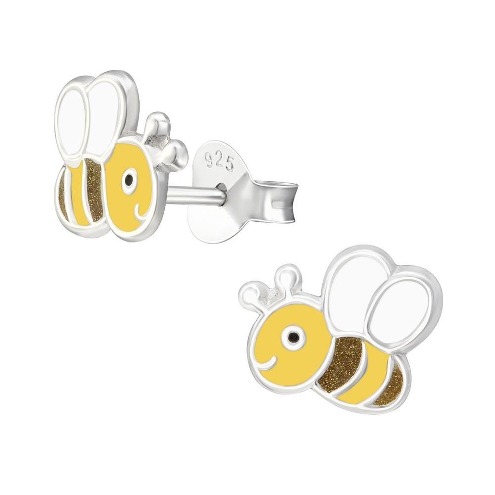 BUNGSA Ohrring-Set Ohrstecker Bienchen (1 2-tlg), Kinder Stück), (2 Ohrringe Paar Silber 925 Ohrschmuck aus