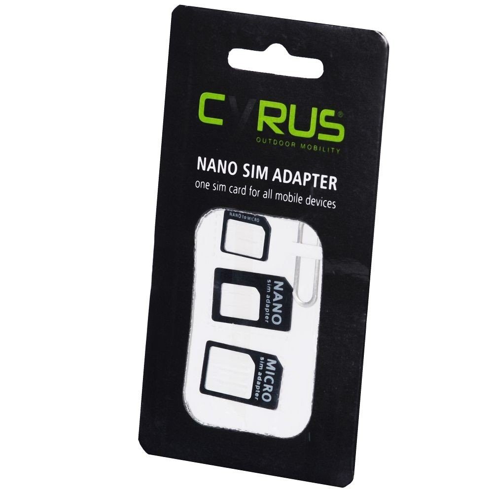 Cyrus 3-in-1 - Sim-Karten Adapter Set - Nano - Micro -Standard - schwarz Smartphone-Adapter