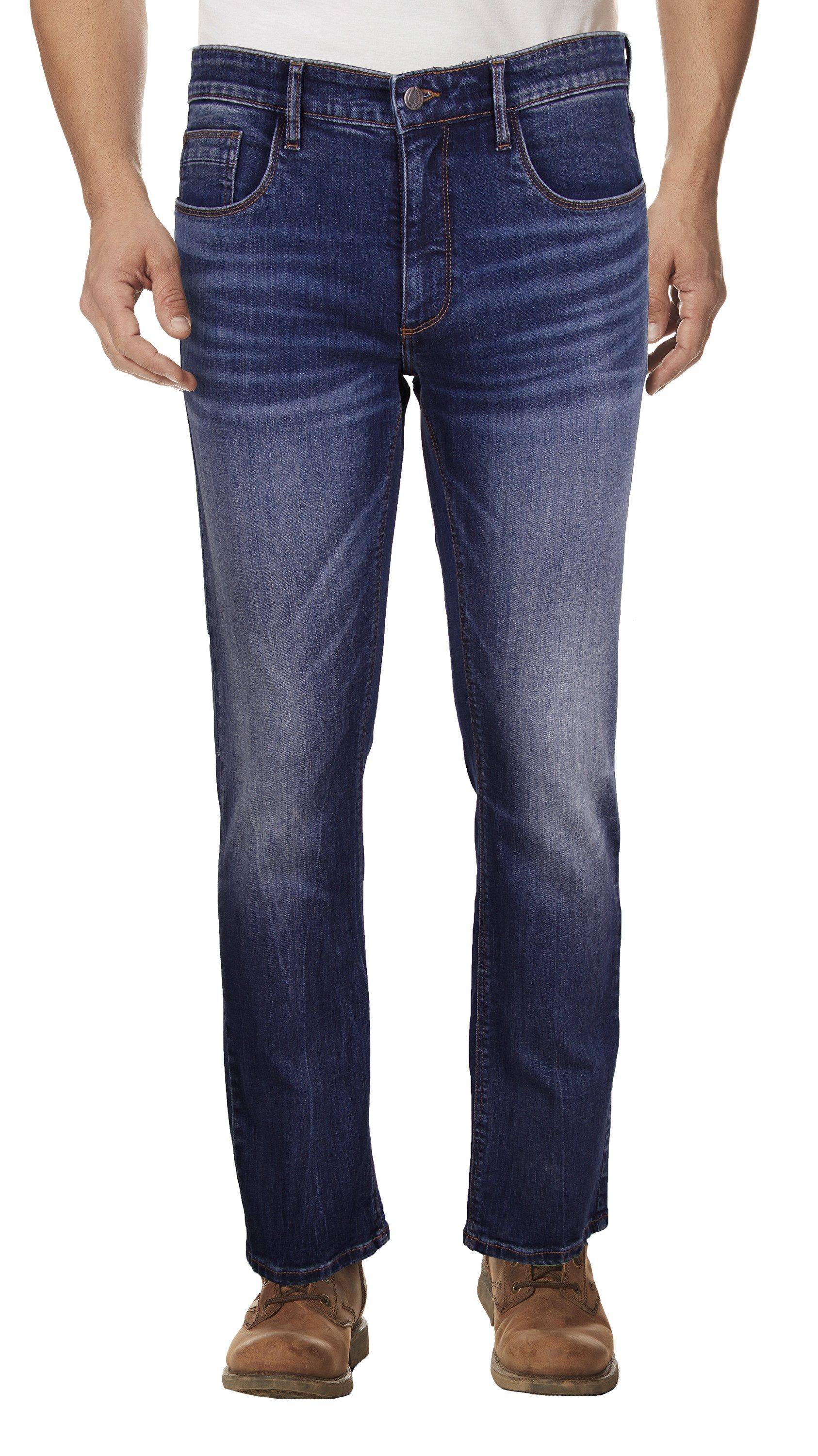 HERO by John Medoox 5-Pocket-Jeans Portland Denim Slim Straight Stretch Straight Fit Casual Clean Wash Denim Джинси für Herren