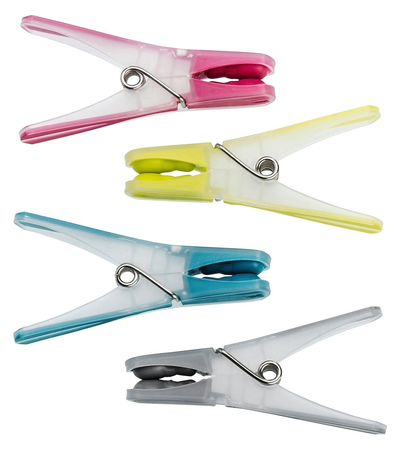 WENKO Wäscheklammern Wäscheklammern-Set 24-teilig ARROW, Mehrfarbig, Kunststoff, Metall