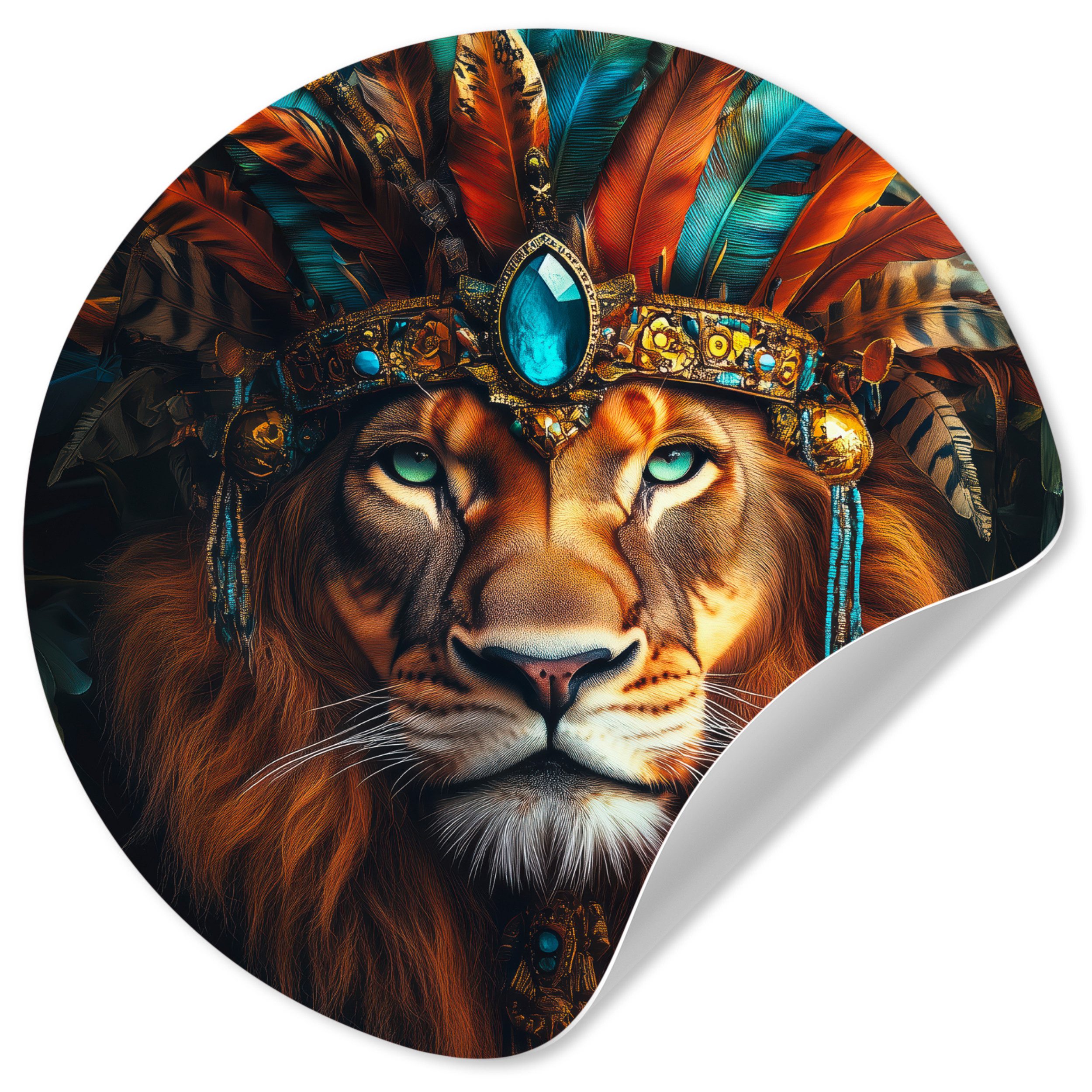 MuchoWow Wandsticker Löwe - Blätter - günstig online kaufen