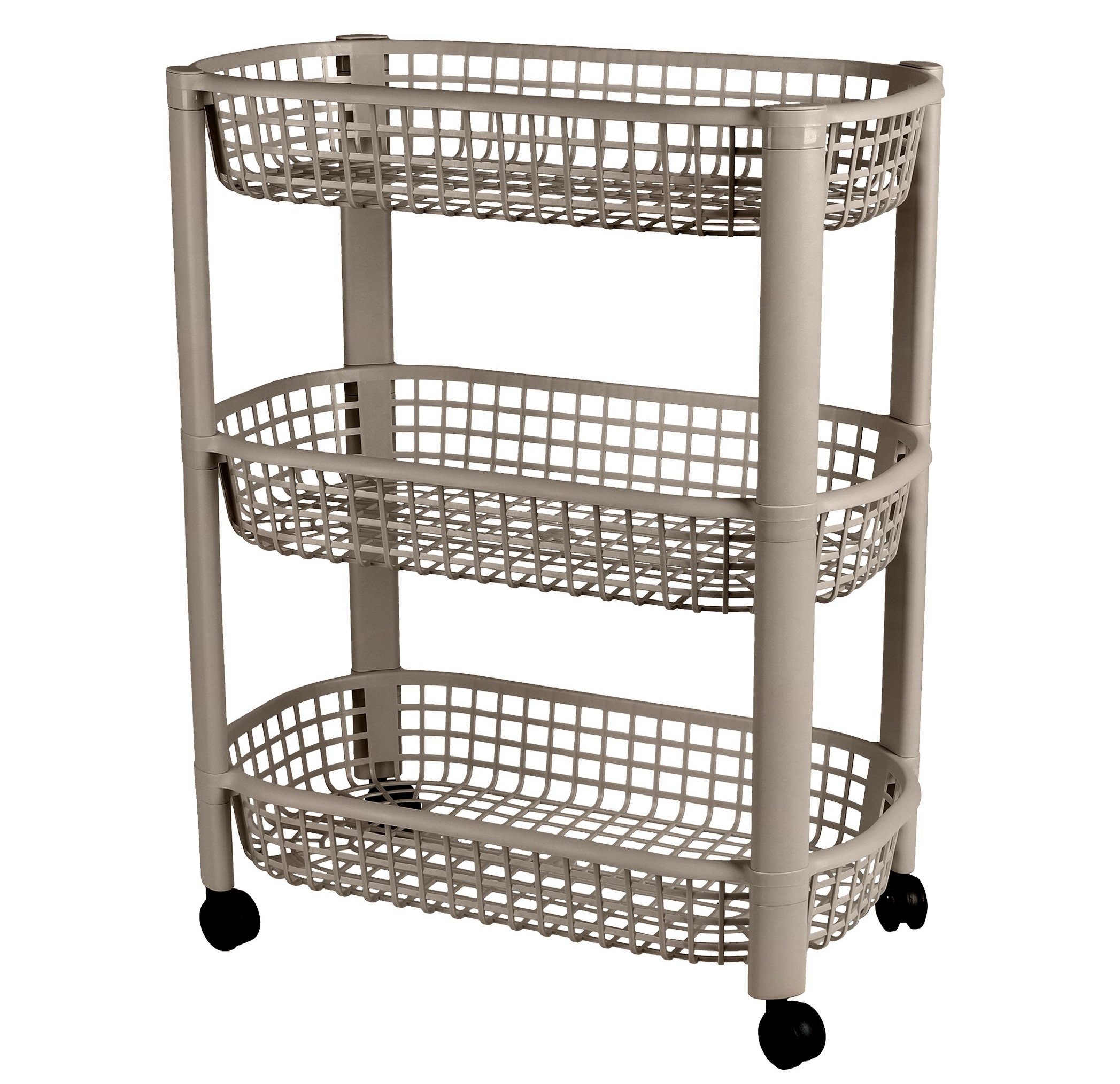 Urban Living Transportwagen 4-Etagen Allzweckwagen Stubenwagen Küchenwagen Rollwagen, H58,8 cm oder H78,8 cm, 4 Lenkrollen