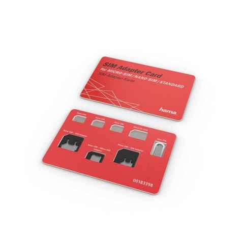 Hama SIM-Karten-Adapter, 5-teiliges Set Adapter, SIM-Typ: Micro-SIM, Nano-SIM, Standard
