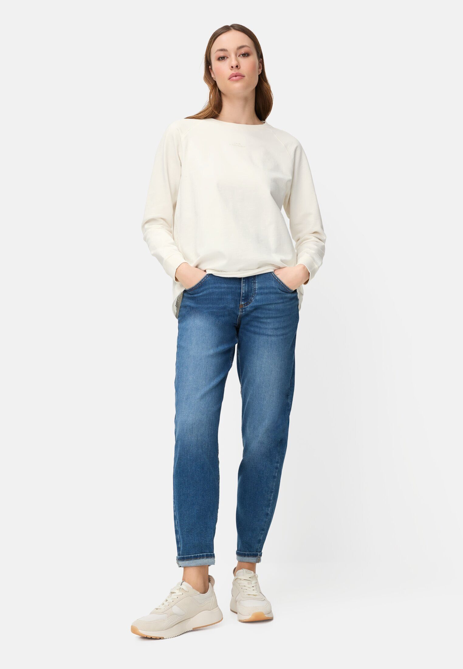 camel active Sweatshirt aus reiner Baumwolle Langarm