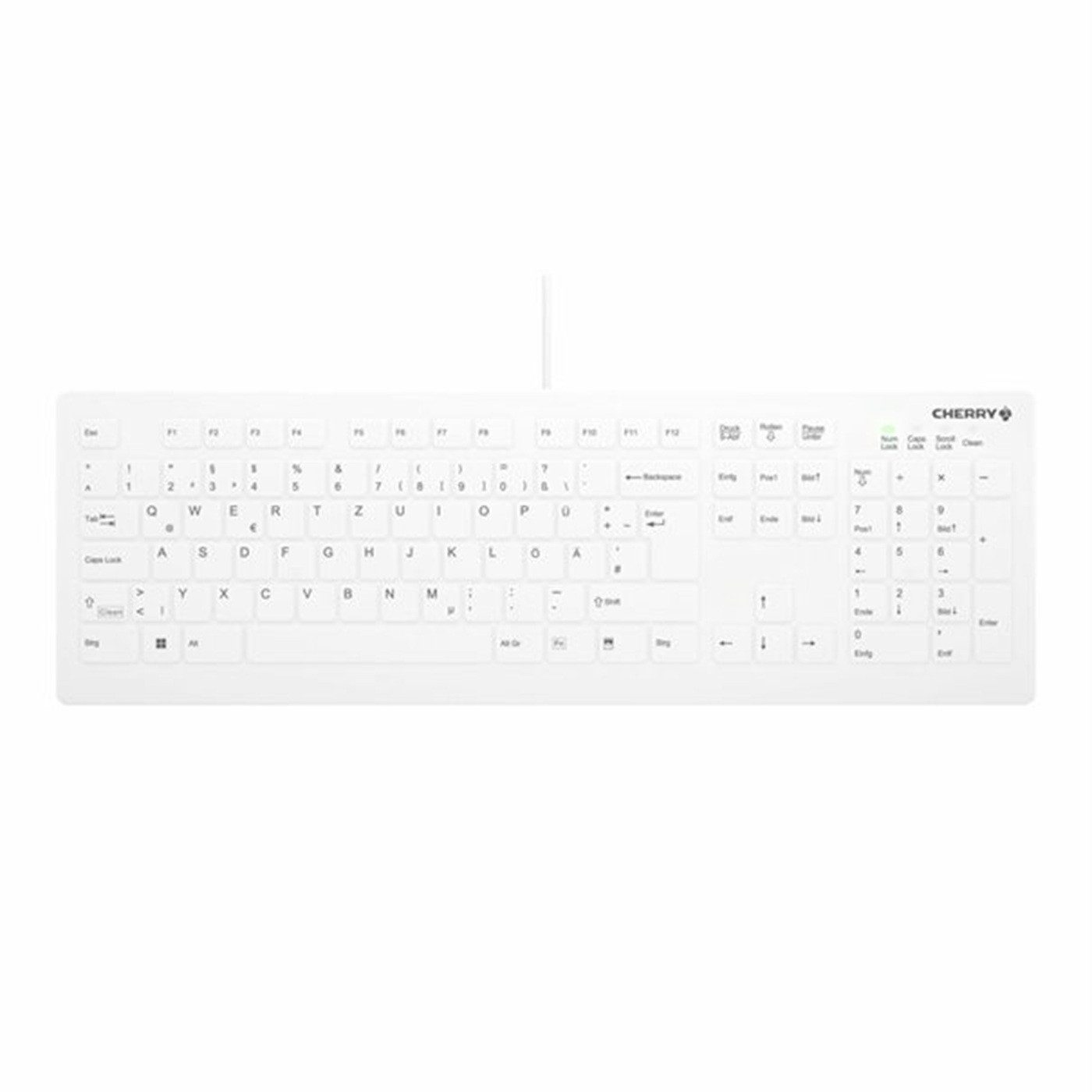 Contour Design ACTIVE KEY AK-C8112 Medizinische Tastatur IP68, kabelgebunden, weiß USB-Tastatur (Smartcard Leser, deutsches Layout, weiß)