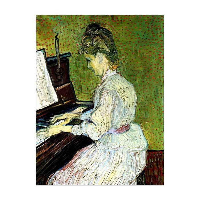 Bilderdepot24 Leinwandbild Alte Meister - Vincent van Gogh - Marguerite Gachet am Klavier Abstrakt