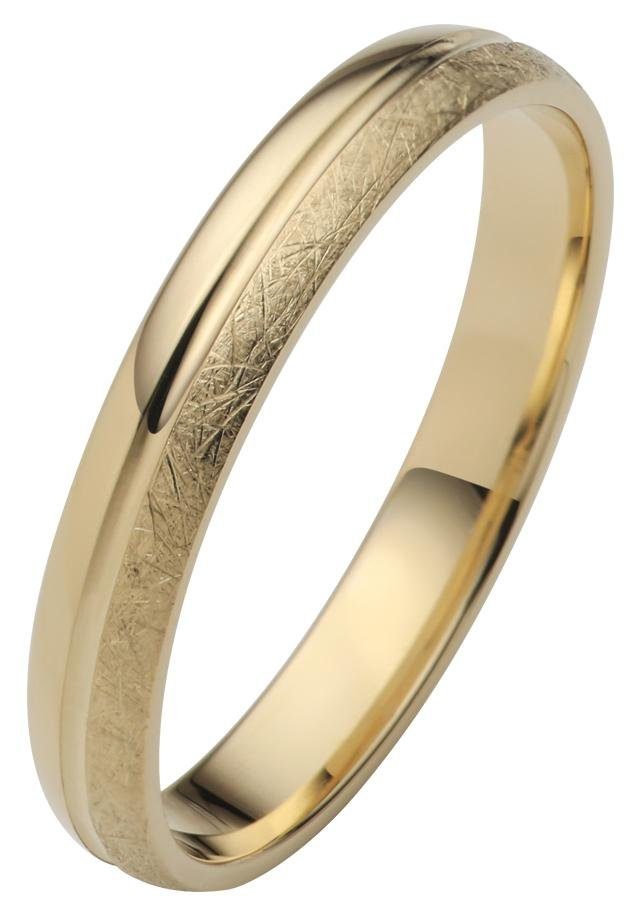 Firetti Trauring Schmuck Geschenk Gold 750 Hochzeit Ehering "LIEBE", Made in Germany, wahlweise mit oder ohne Brillant