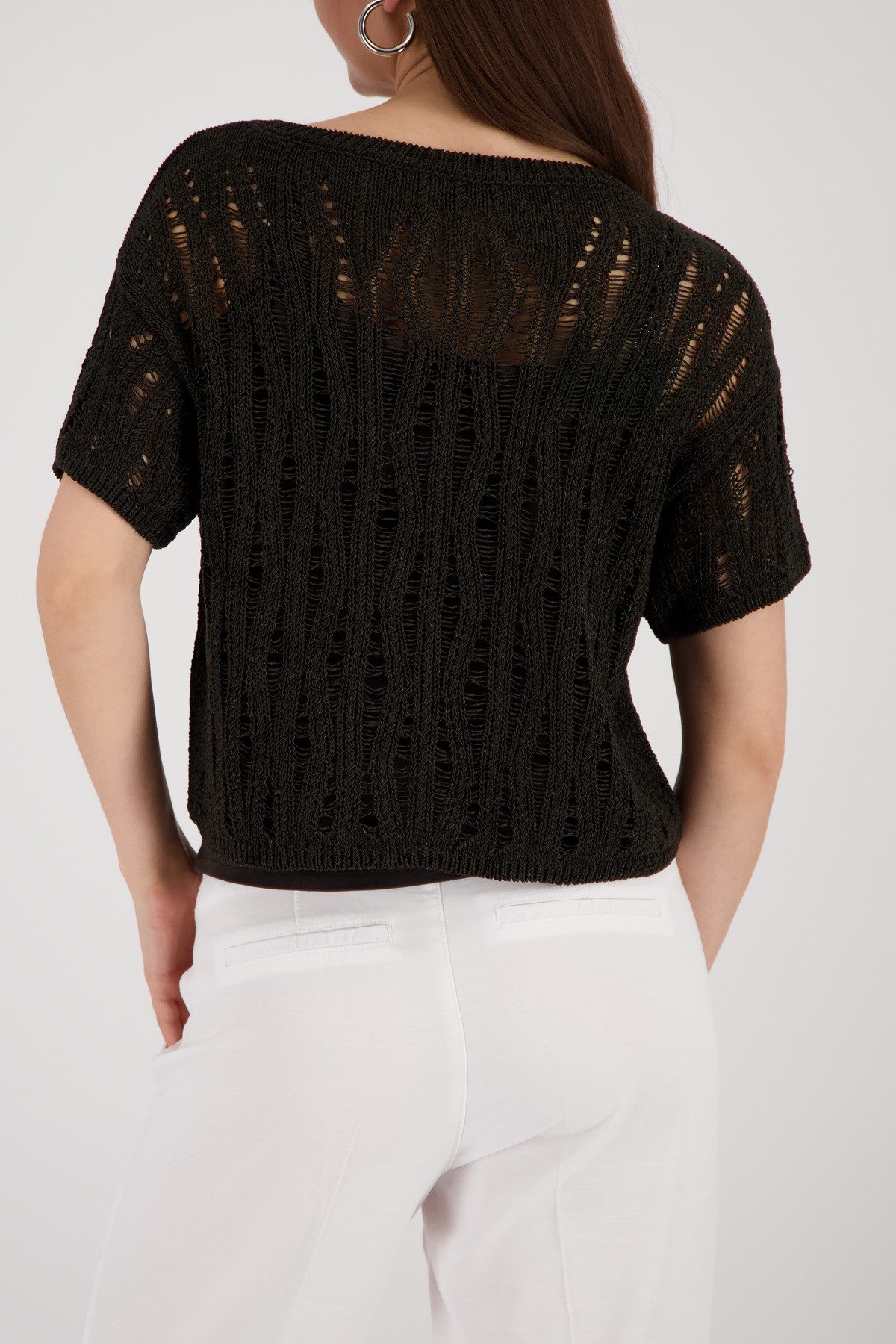 Monari Ajourpullover Pullover Ajour Regular fit mit Ajour-Strick