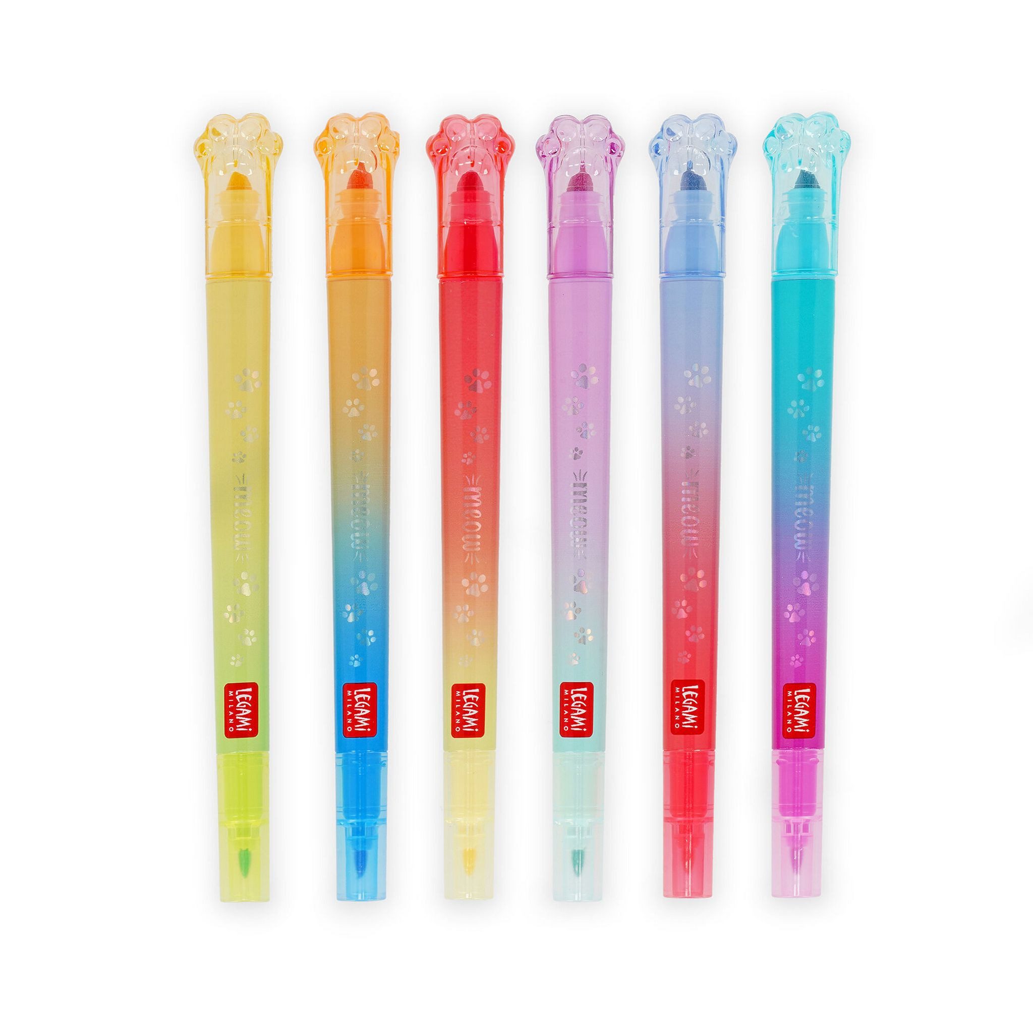 Legami Filzstift Legami COH0001 MEOW Set aus 6 Textmarkern mit Doppelspitze, (6 Stifte)