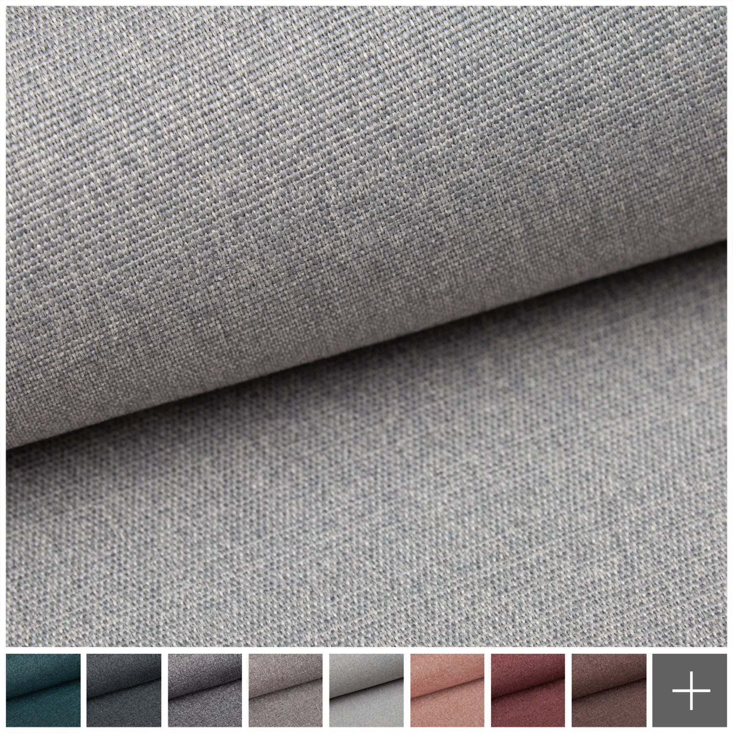 novely® Stoff JUKENAU - Melange Möbelstoff - Mediterraner Polsterstoff, Robust, Kuschelweich, Pflegeleicht, Meterware, 1lfm