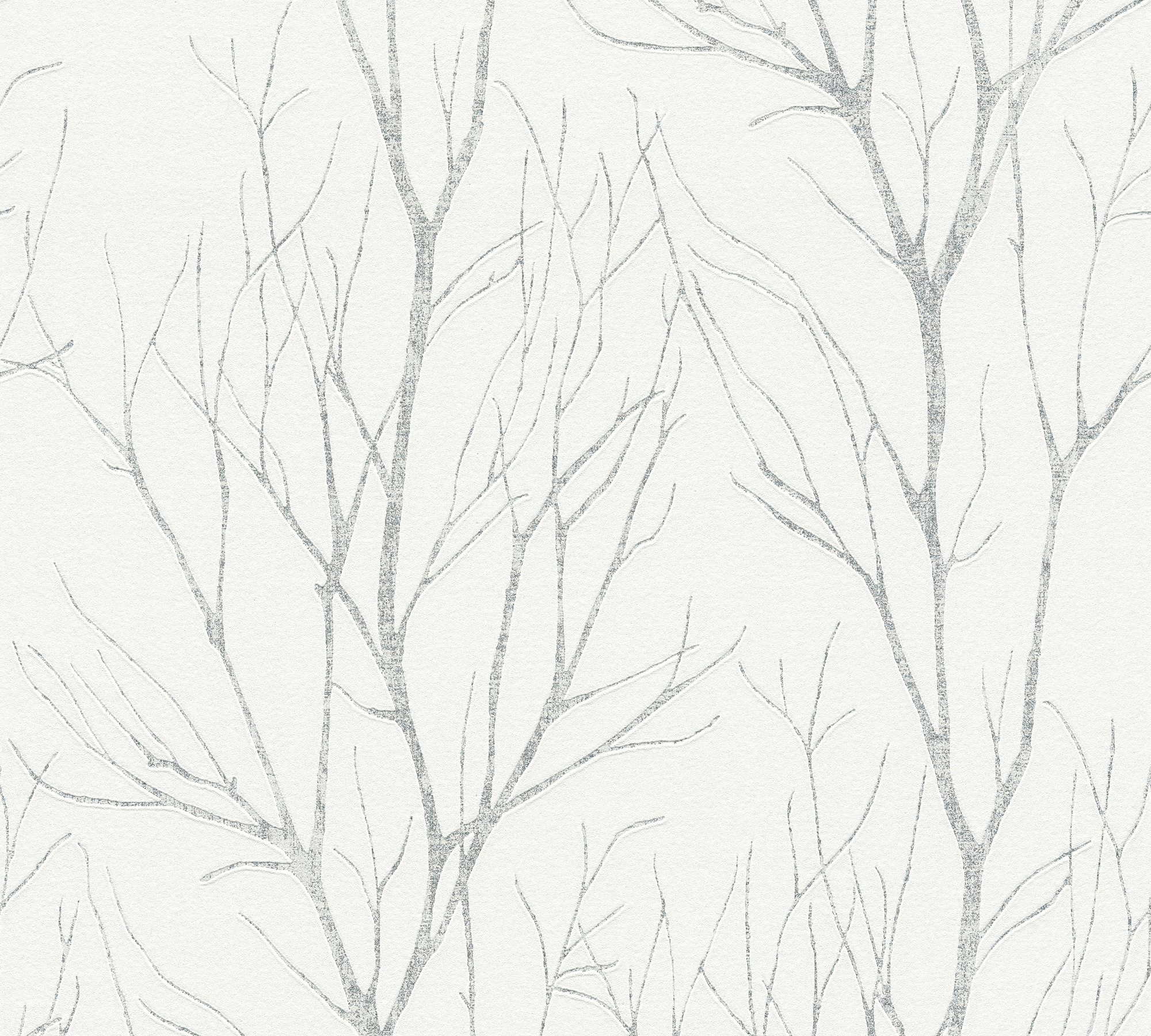 Attractive Waldtapete Weiß,Grau Beige Vliestapete 2 Baumtapete Gold Äste A.S. Tapete (1 strukturiert matt, Création Äste, St), Creme strukturiert,