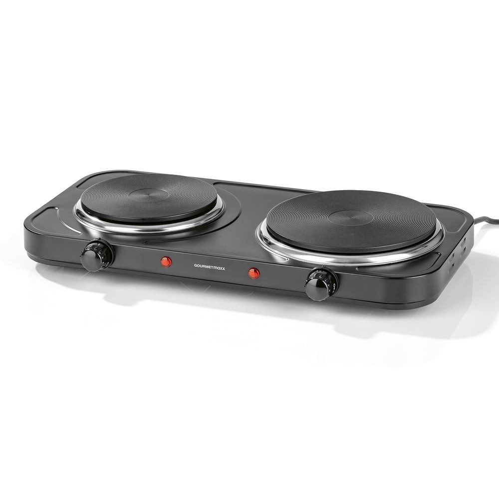 GOURMETmaxx Doppelkochplatte Doppel-Herdplatte Für kleine Küchen & unterwegs max. 2500 W, Doppel-Herdplatte Für kleine Küchen & unterwegs max. 2500 W