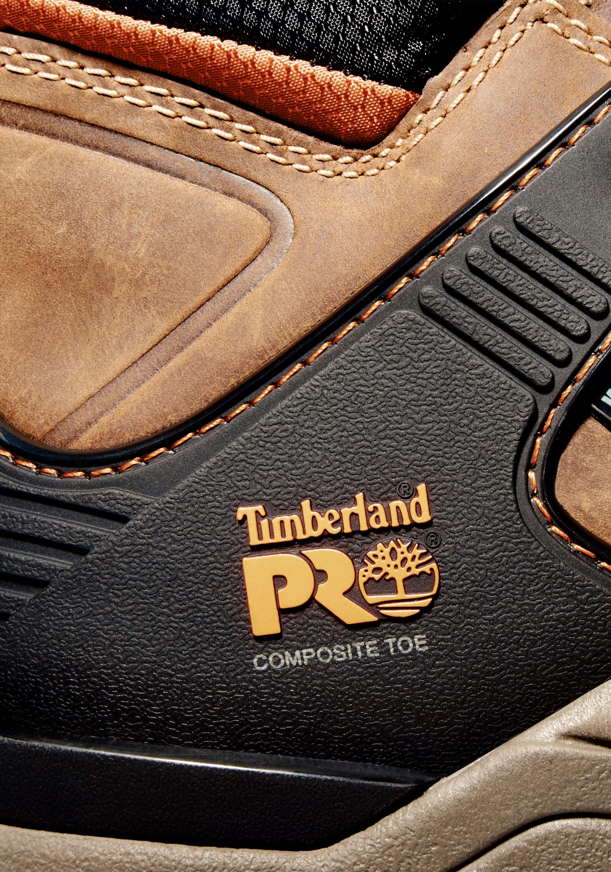 Timberland Pro 6 Hypercharge Anti-Ermüdungs-Technologie Arbeitsstiefel, braun In Sicherheitsstiefel S3, PU-Fußbett NT mit