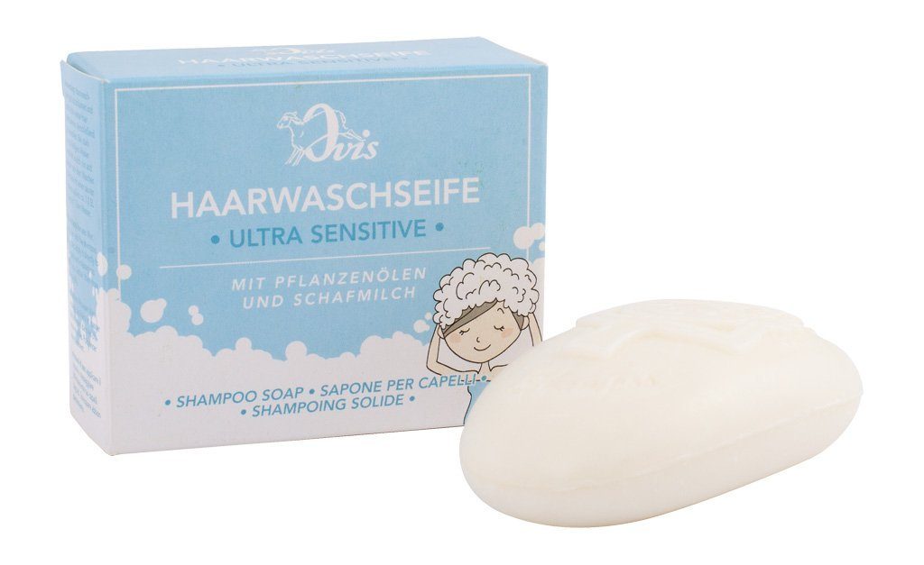 Hochpreisiger Versandhandel Ovis Festes Haarshampoo Haarwaschseife Sensitive" mit "Ultra Pflanzenölen und Schafmilch, 1-tlg
