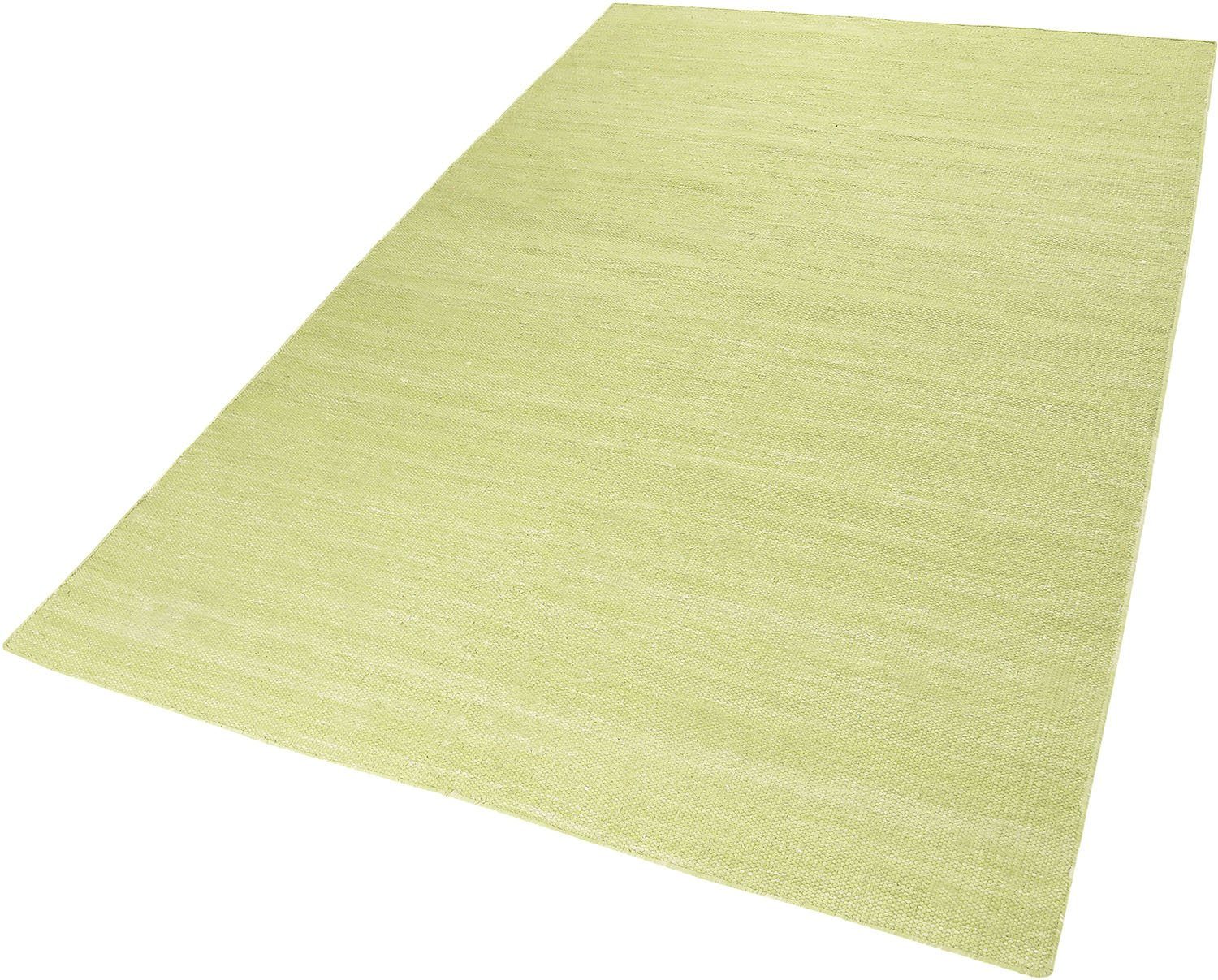 Teppich Rainbow Kelim, Esprit, rechteckig, Höhe: 5 mm, Flachgewebe aus 100% Baumwolle, Wohnzimmer, Kinderzimmer, einfarbig grün
