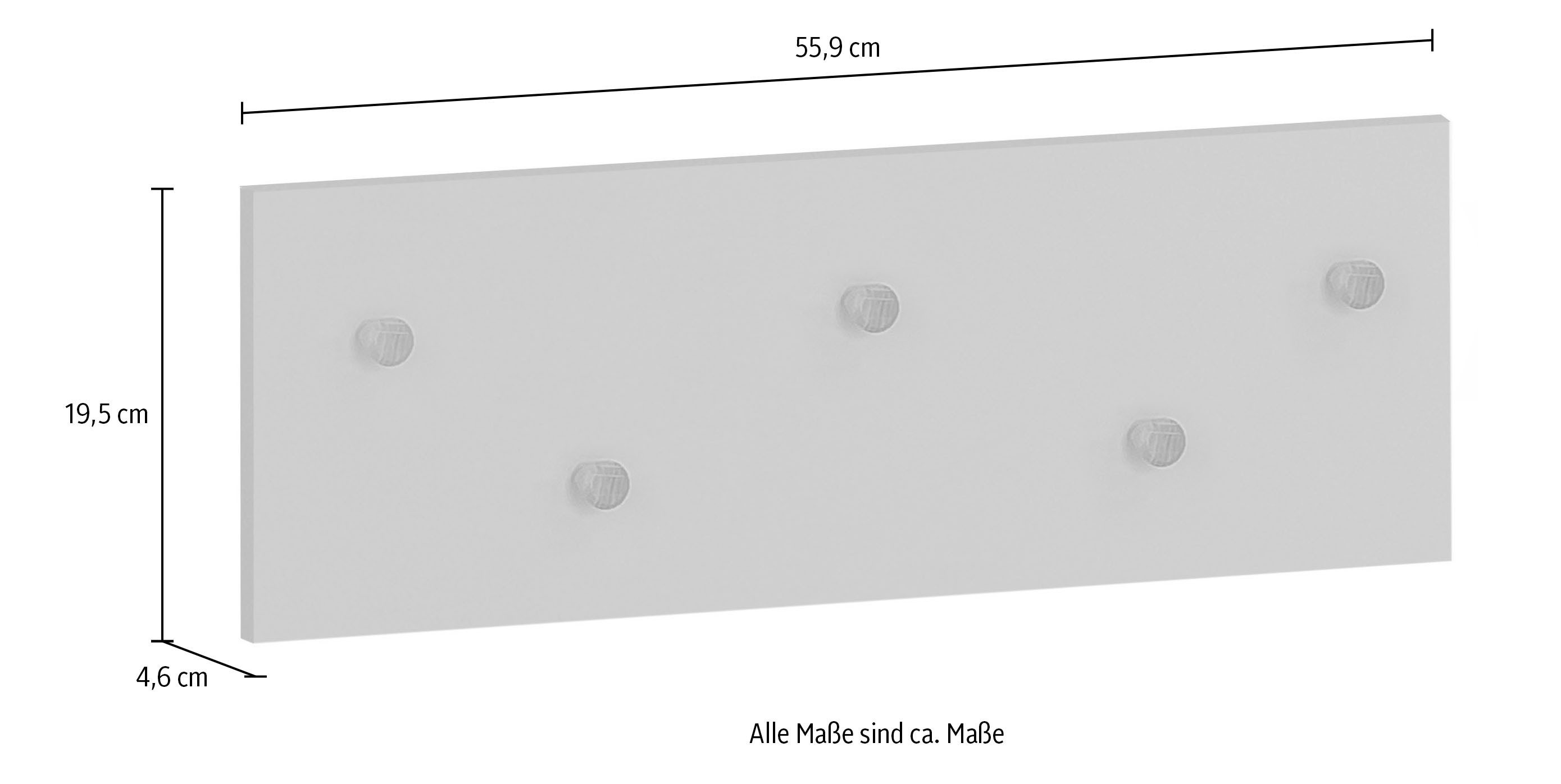 Schildmeyer Hakenleiste Bjarne, Breite 55 cm, Haken aus Massivholz, waagere günstig online kaufen