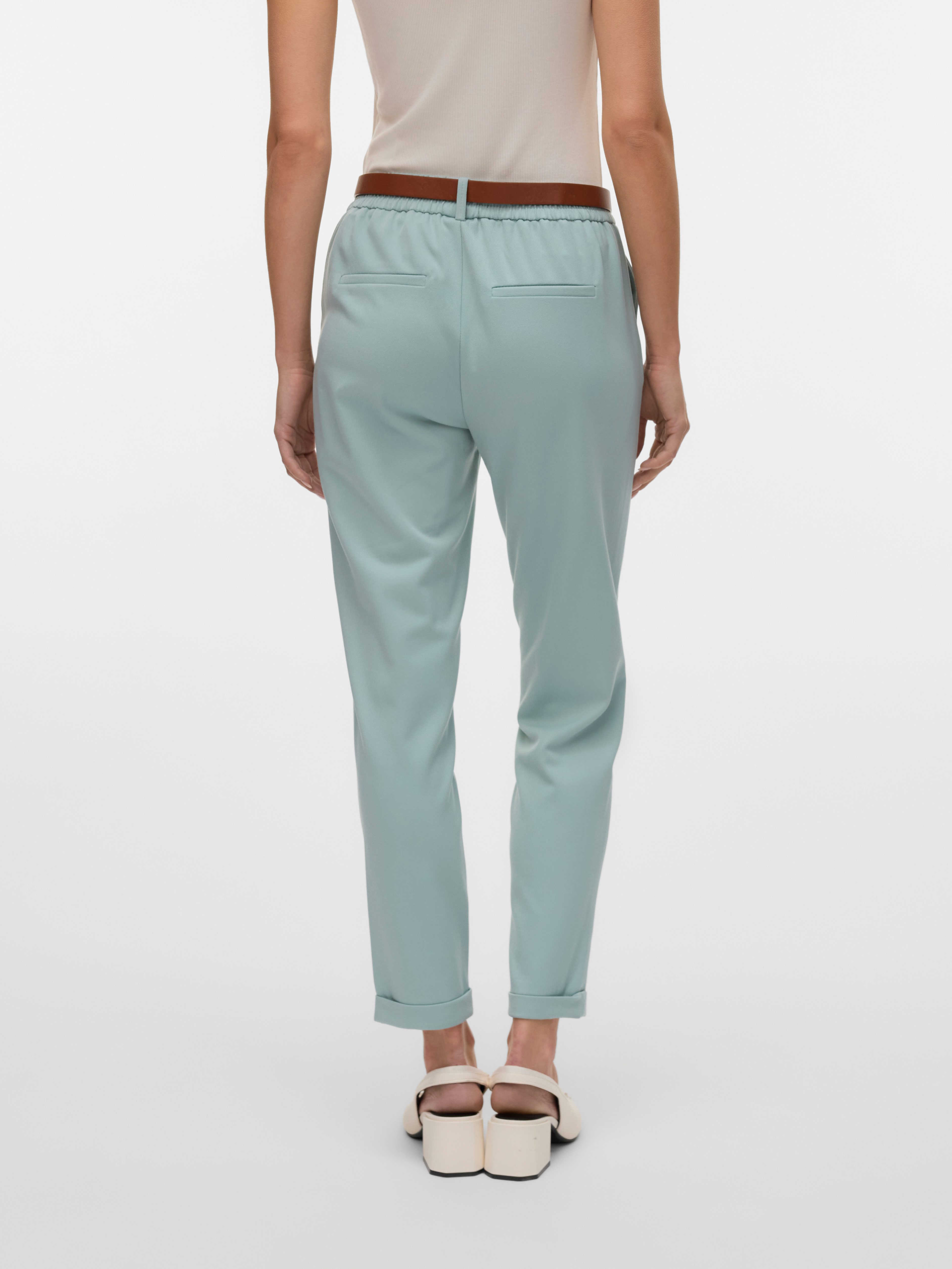 Vero Moda Anzughose VMMAYA MR LOOSE SOLID PANT NOOS knöchelfreie Form mit Saumaufschlag