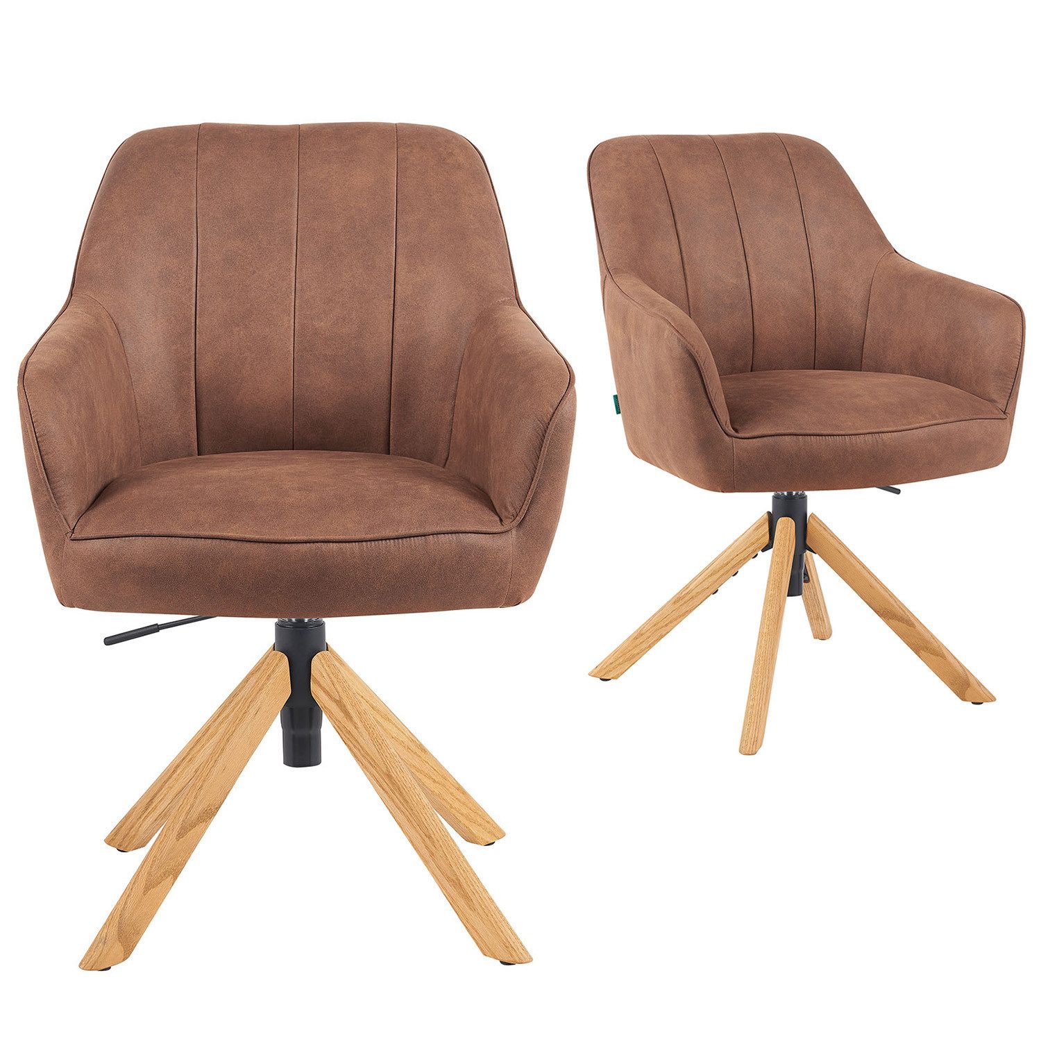 DUBI Möbel Polsterstuhl Mika-Levi 2er-Set, Federkern, günstig online kaufen