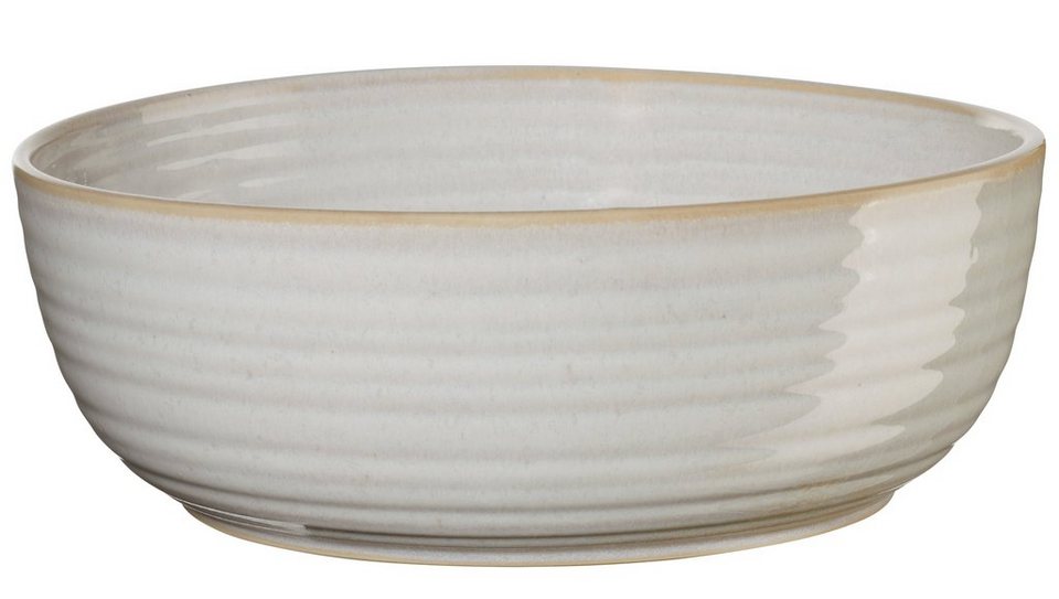 ASA SELECTION Salatschüssel POKEBOWLS, Ø 25 cm, Weiß, Handgefertigt,  Steinzeug, (1-tlg), Effektglasur, Mikrowellengeeignet, Spülmaschinengeeignet,  Spüllmaschinengeeignet, Mikrowellengeeignet