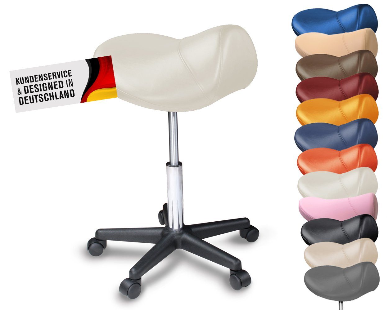 Duke-Handel Drehhocker Sattelhocker, Arbeitshocker, Rollhocker, Hocker, günstig online kaufen