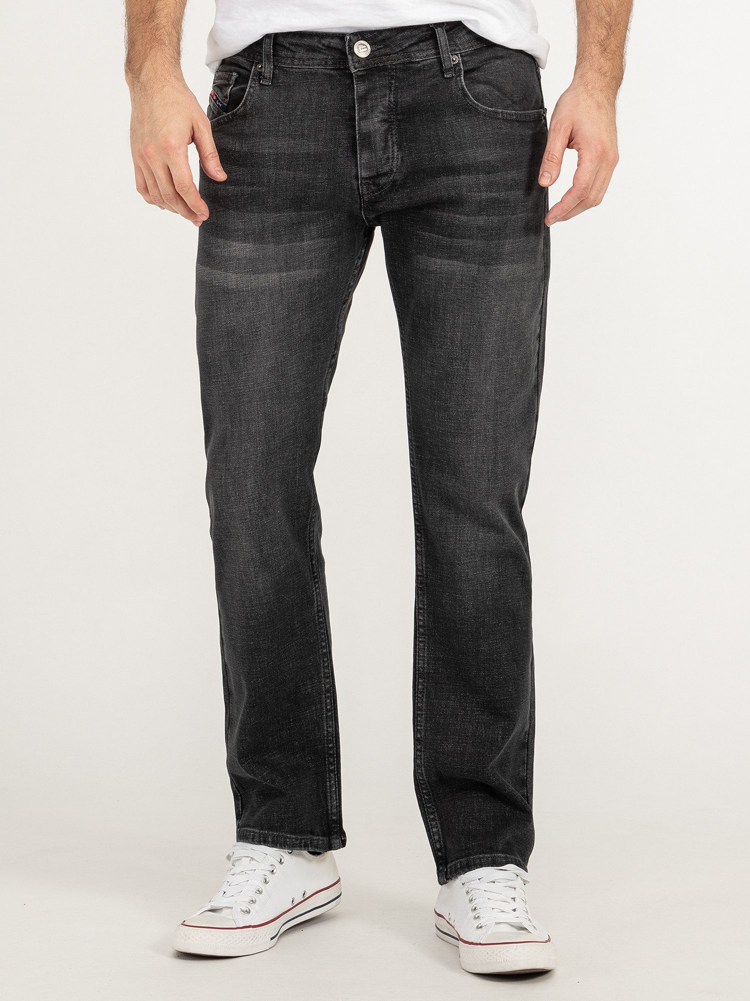 Straight-Jeans Herren Jeans Hose Stonewashed LL-4006