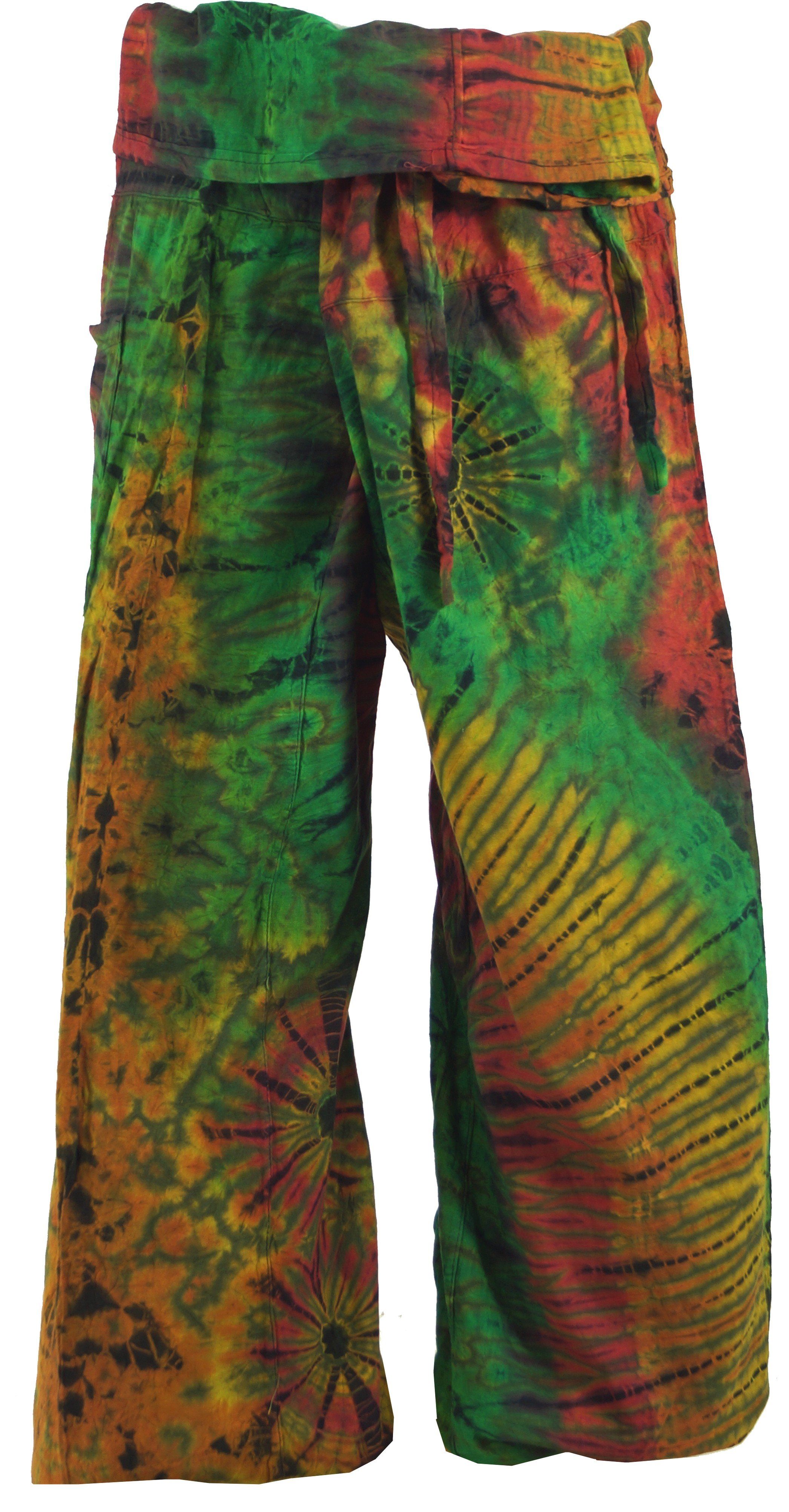 Guru-Shop Relaxhose Batik Thai Fischerhose aus Baumwolle,.. alternative Bekleidung, Ethno Style