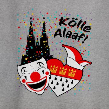 Shirtracer Sweatshirt Kölle Alaaf Kostüm Köln Karneval Wappen Jeck Rut Wiees Narren Kölsche (1-tlg) Karneval & Fasching