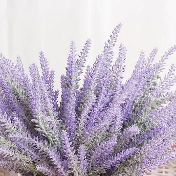 Kunstblumenstrauß 10 Stück künstliche Blumen Simulation Lavendel Lavendelstrauß Partys, Juoungle