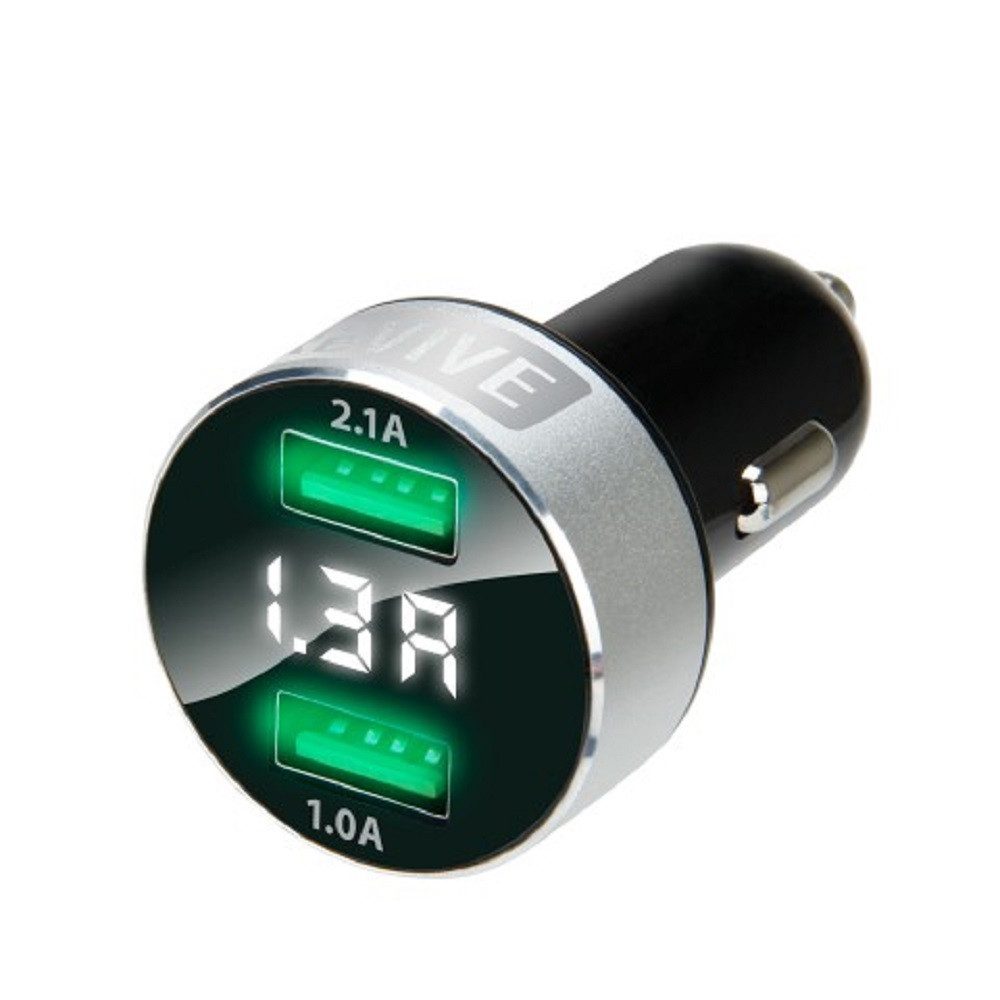 Dual USB Smart Charging Autoladegerät Ladegerät mit Display USB-Ladegerät