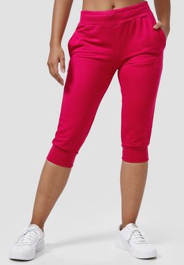 enflame Caprihose Basic Sweat Shorts 3/4 Capri Hose Kurze Jogginghose (1-tlg) 3711 in Pink