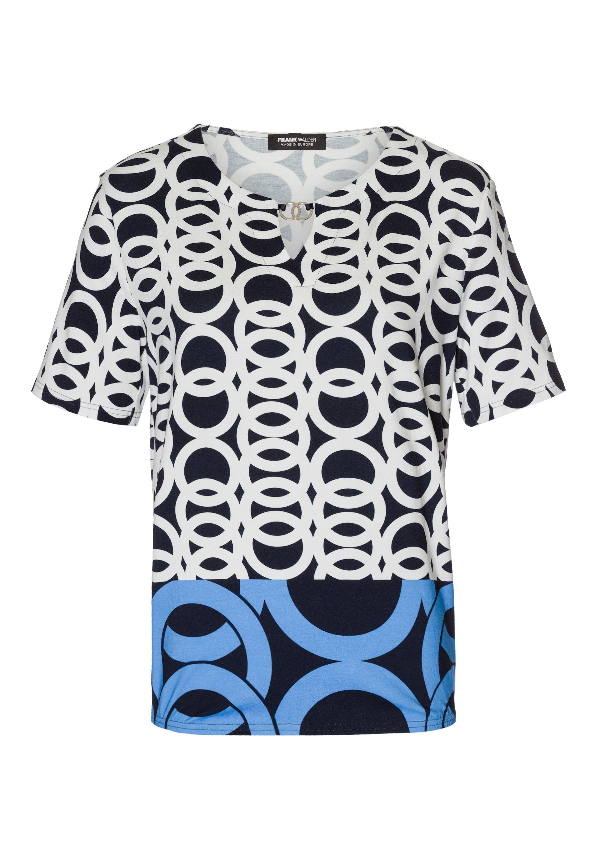 T-Shirt - Shirt - Kurzarmshirt - Shirt kurzarm mit femininem Kreisdessin