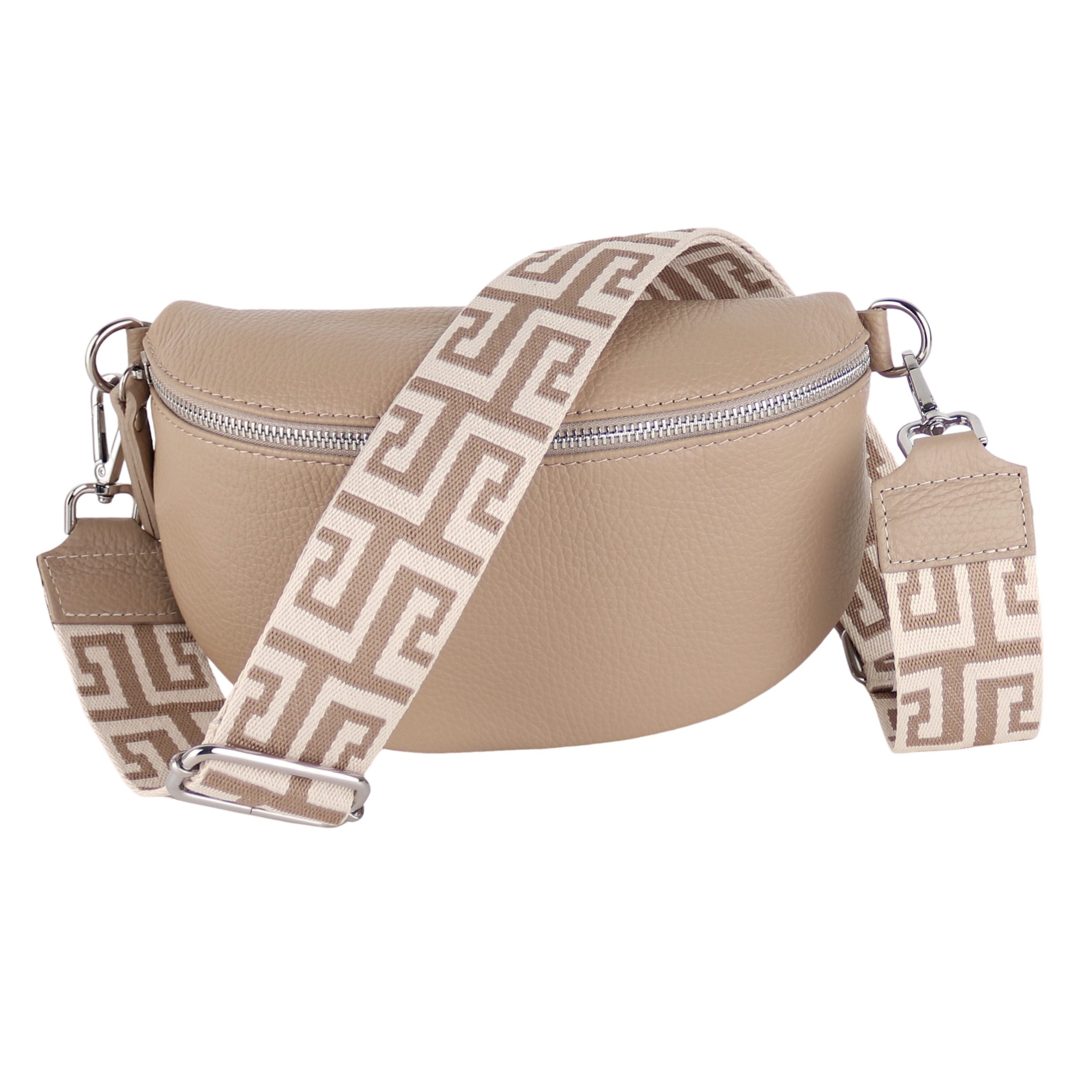 Bauchtasche Damen Echtleder, Made in Italy,Umhängetasche; Brusttasche