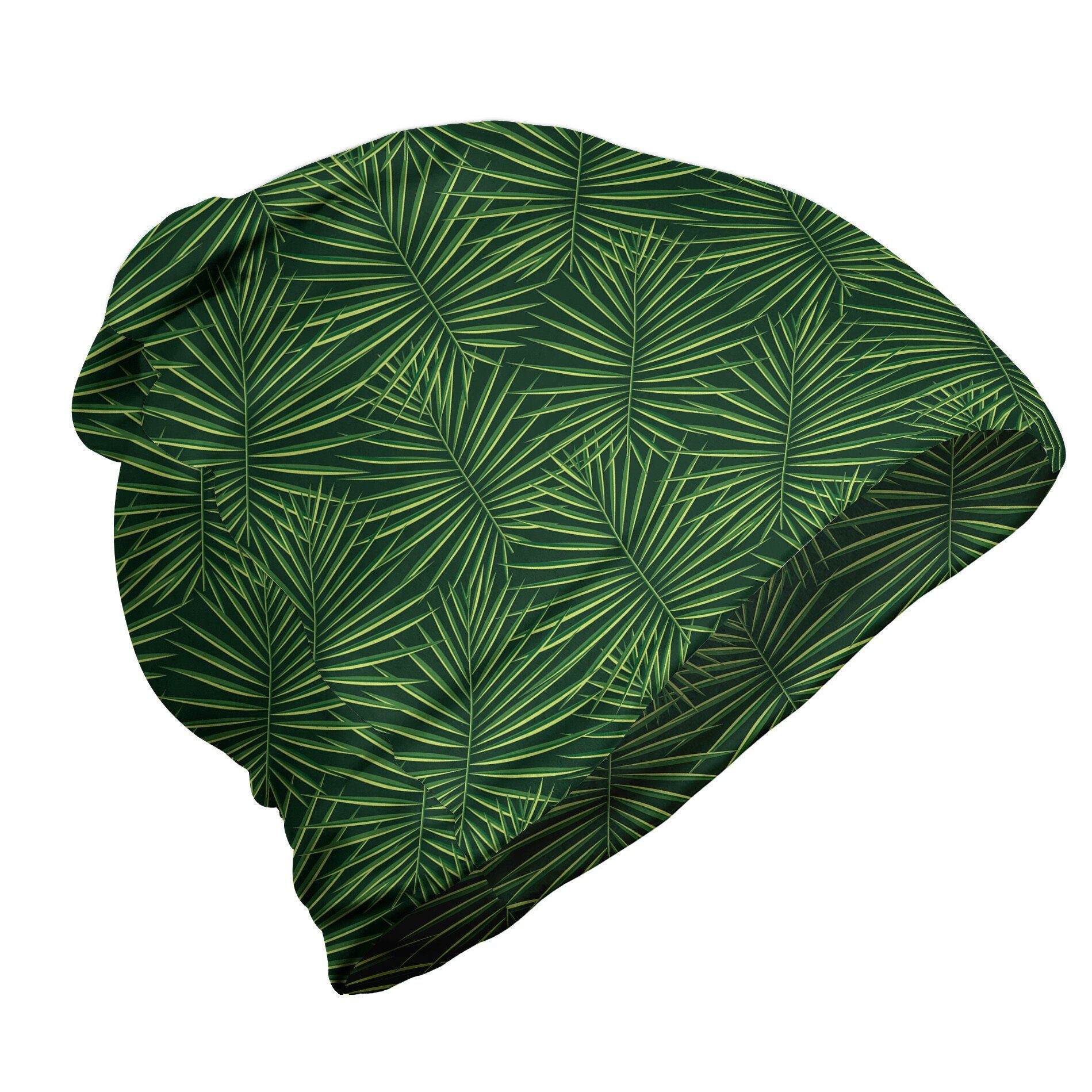 Abakuhaus Beanie Wandern im Freien Dschungel-Laub Palm Leaf Monochrome