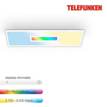 Telefunken LED Panel 319206TF, LED fest verbaut, Kaltweiß, Neutralweiß, Tageslichtweiß, Warmweiß, Deckenleuchte, Panel, CCT, RGB Beleuchtung, Centerlight