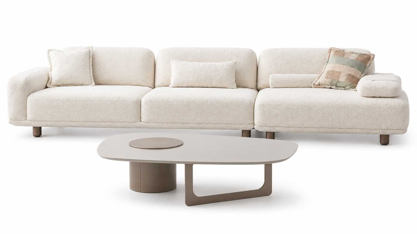 JVmoebel Polstergarnitur Sofa 4 Sitzer Designsofa Wohnzimmer Polstersofa Luxuriöses Couchtisch, (2-tlg), Made in Europa
