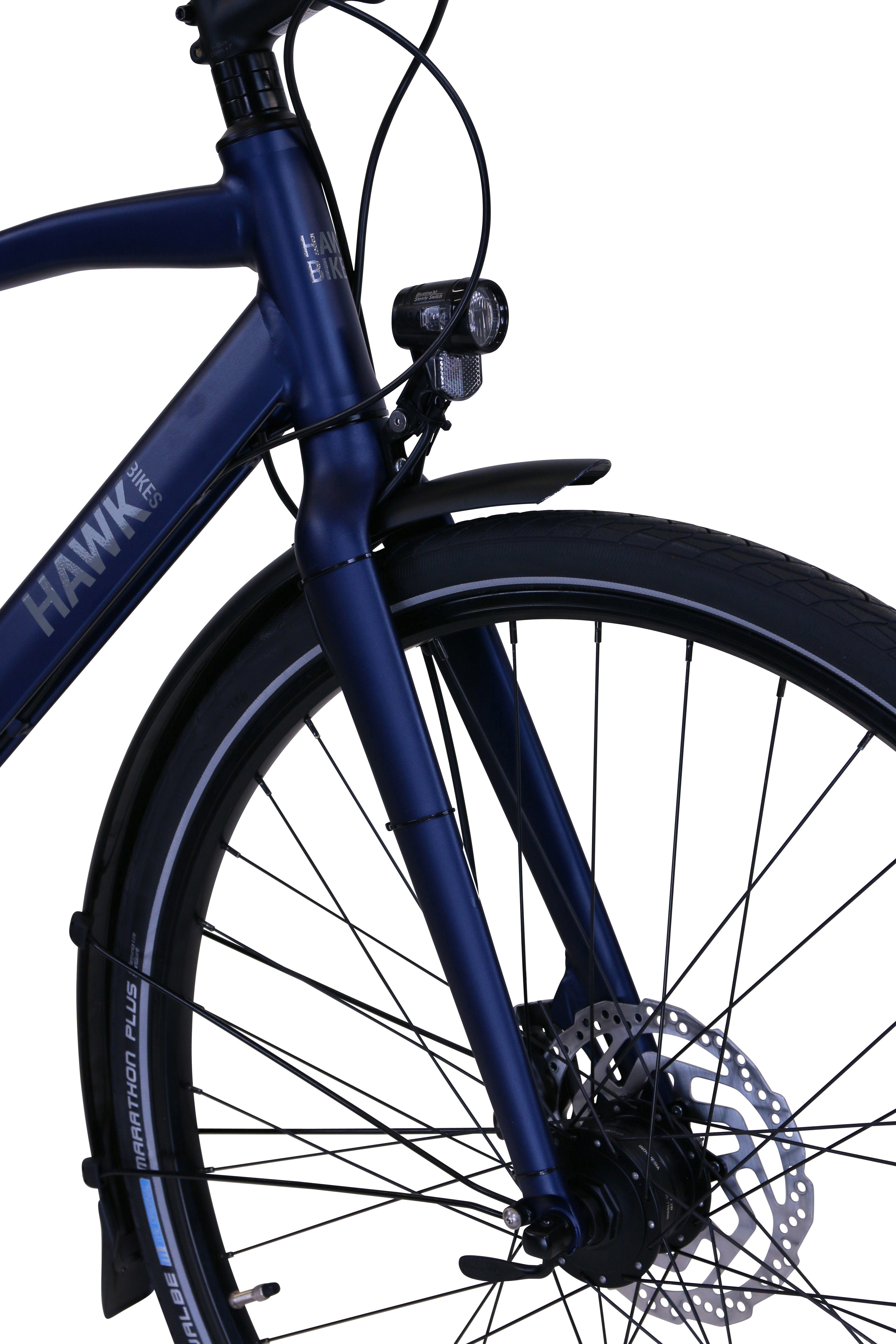 HAWK Bikes HAWK Gang Trekkingrad Schaltwerk Blue, Deluxe Ocean Gent Nexus 8 Super Shimano Trekking