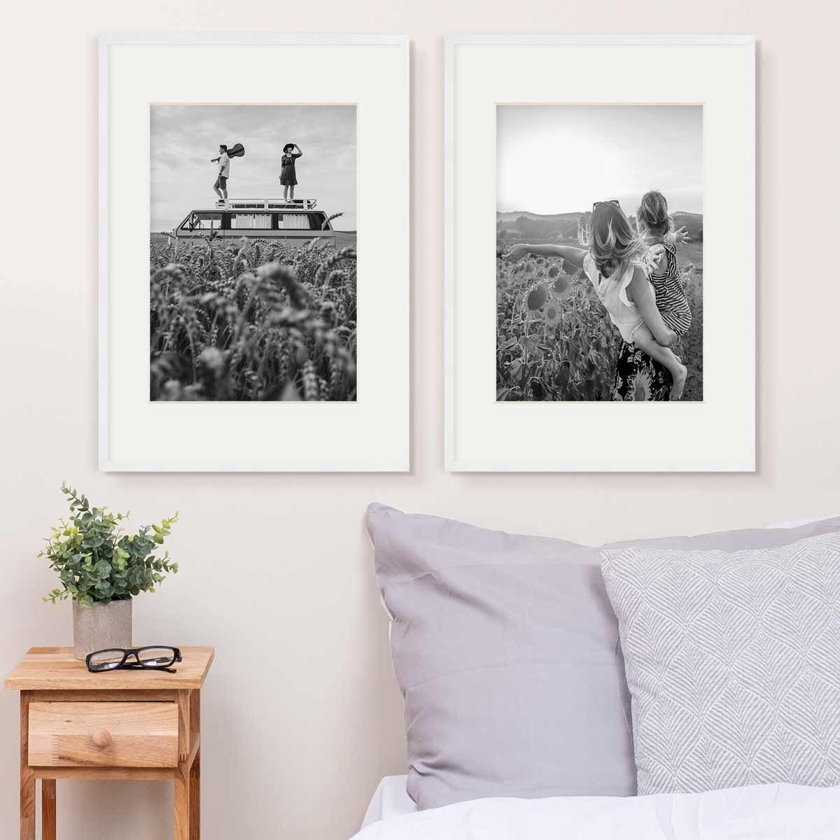 PHOTOLINI Bilderrahmen 2er Set Echtholz mit günstig online kaufen