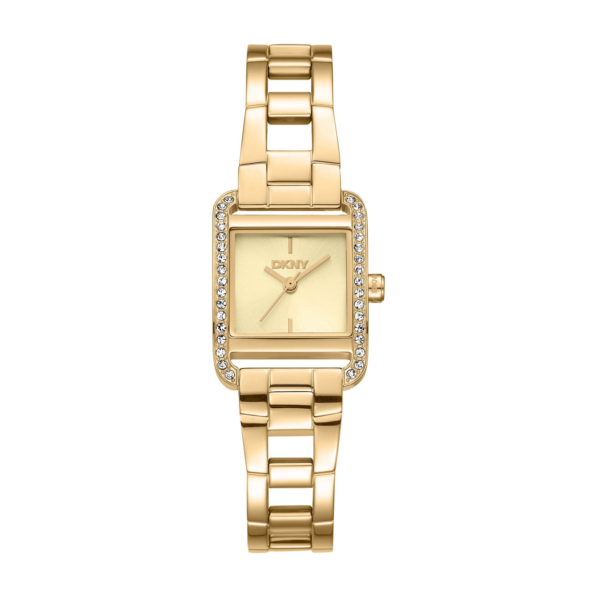 DKNY Quarzuhr Mini square Watch Set DK1L143M0035, (Set, 2-tlg., mit Armband), Armbanduhr, Damenuhr, Edelstahlarmband, Ideal auch als Geschenk