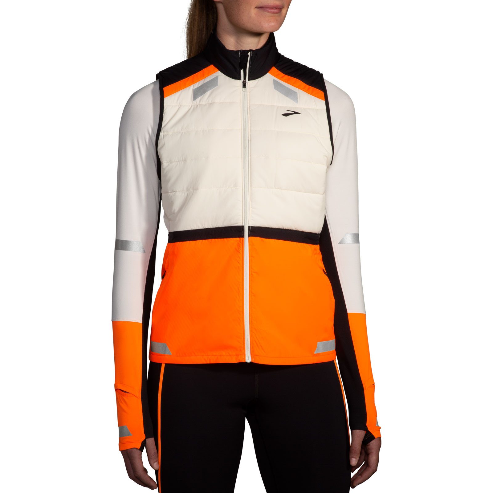 Brooks Laufjacke Run Visible Insulated Vest 2.0 Lady 221688-167 hohe Sichtbarkeit auch bei schlechten Lichtverhältnissen