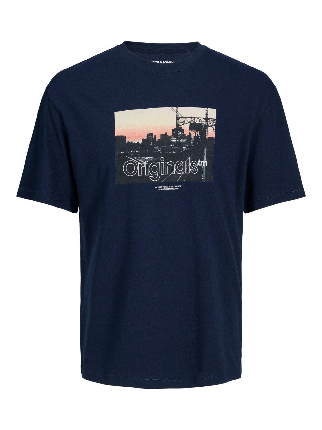 Jack & Jones T-Shirt JORVESTERBRO PHOTO (1-tlg) aus Baumwolle Navy Blazer 12240123 | T-Shirts