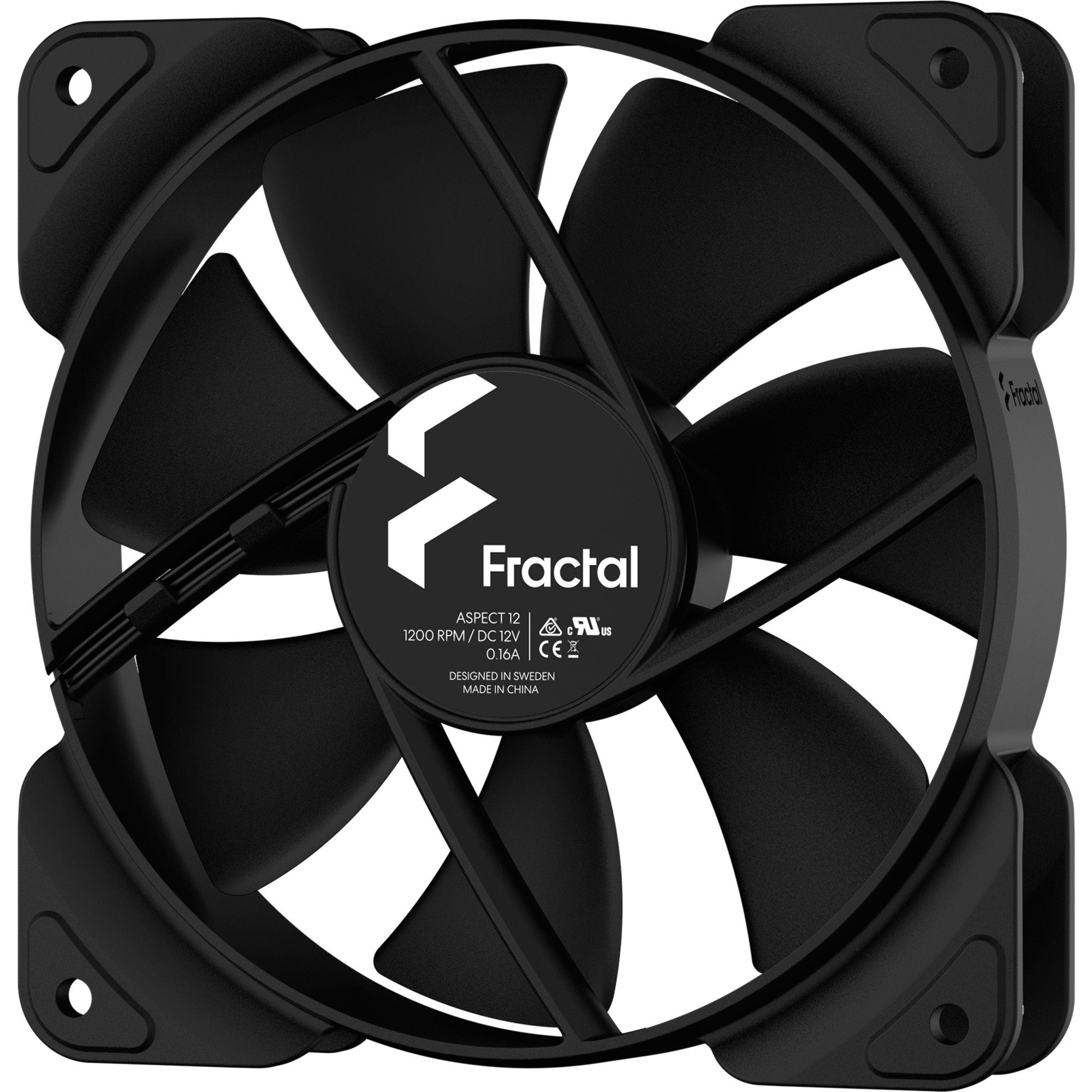 Gehäuselüfter Fractal Design Aspect 12 Black, Gehäuselüfter