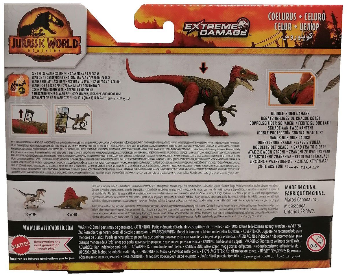 Coelurus GWN16 bewegliche F Dominion Mattel World Actionfigur Jurassic Mattel® Dinosaurier