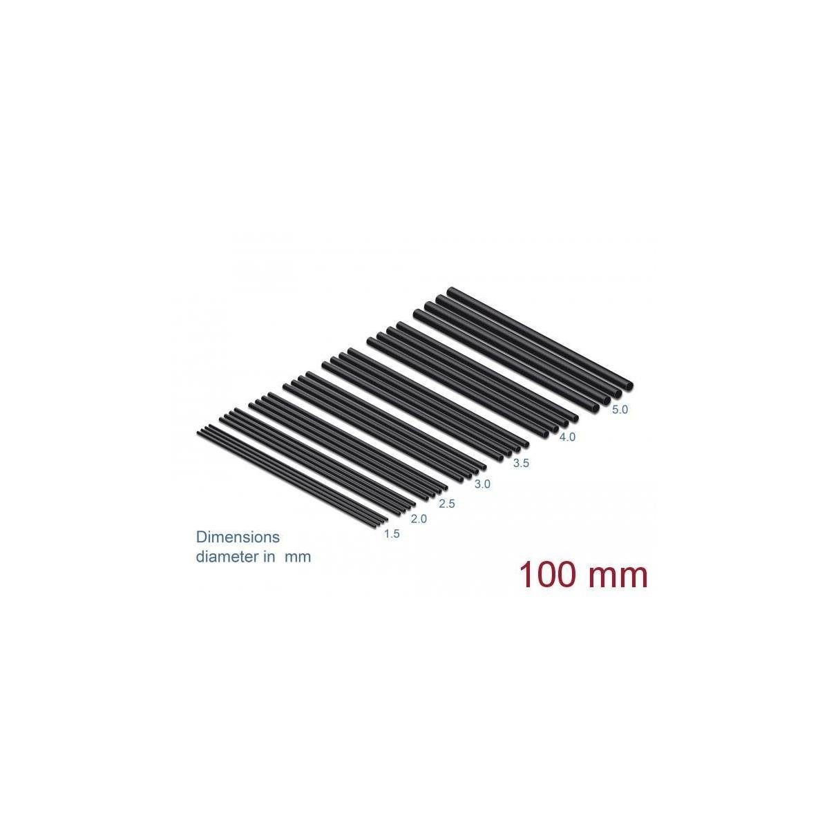 Delock Schlauchschelle Schrumpfschlauch Sortiment 100 mm 28 Stück schwarz
