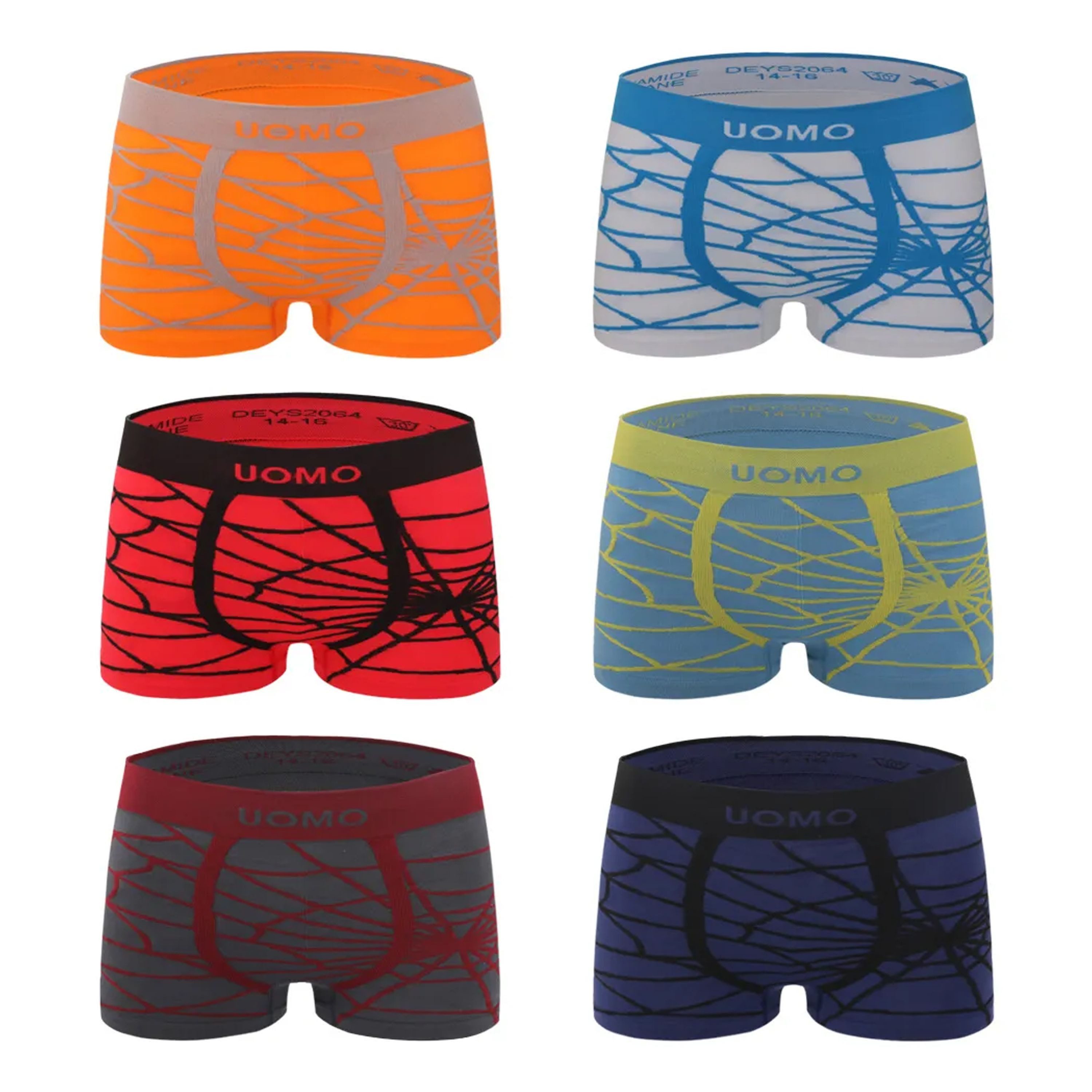 TEXEMP Boxershorts 6er Pack Kinder Unterhosen Jungen Unterwäsche Boxershorts Seamless (6-St) Etikettenlos - Langlebig - Robust