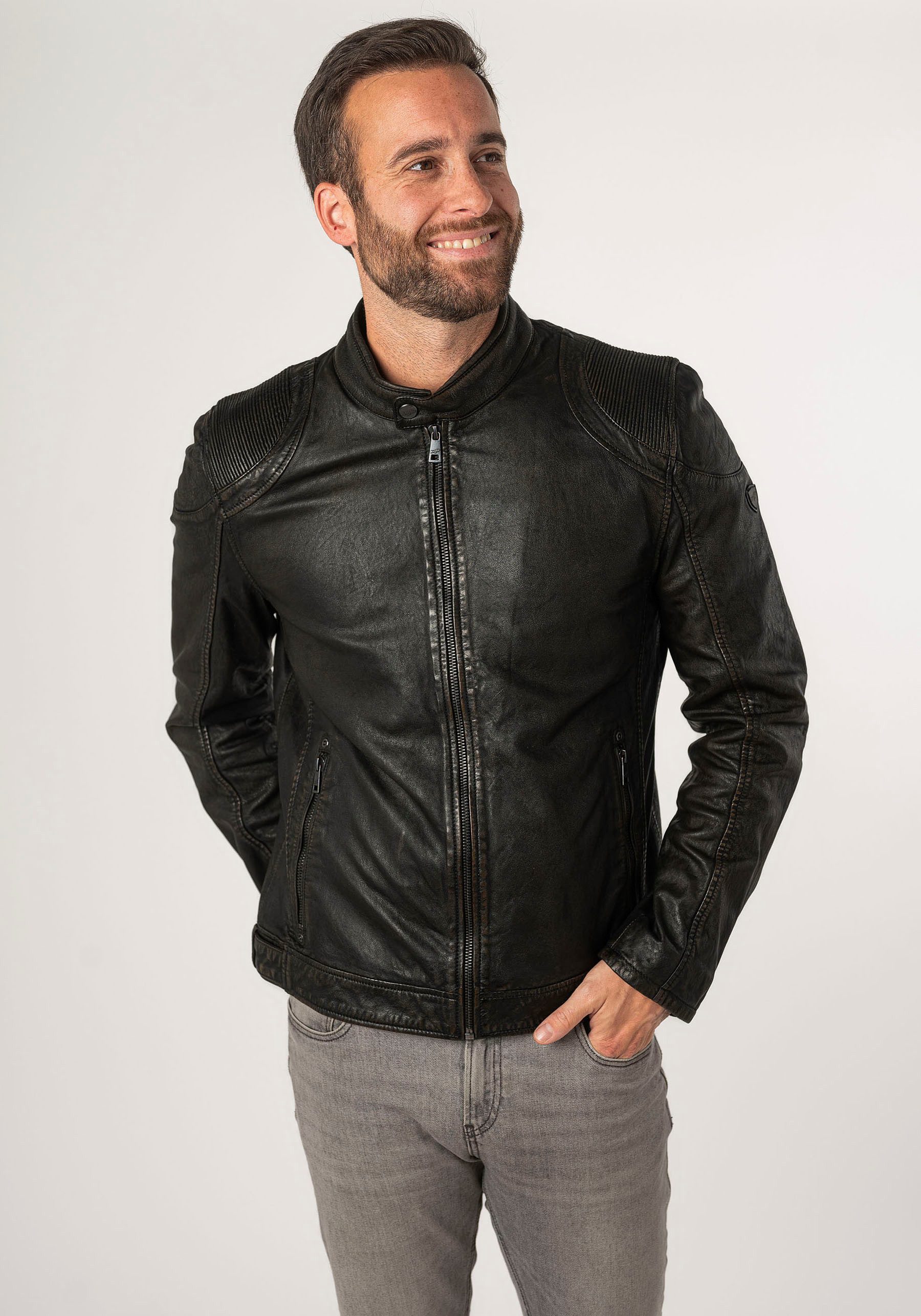 Mauritius Lederjacke MMChesney mit Reißverschluss, Reißverschlusstaschen, günstig online kaufen