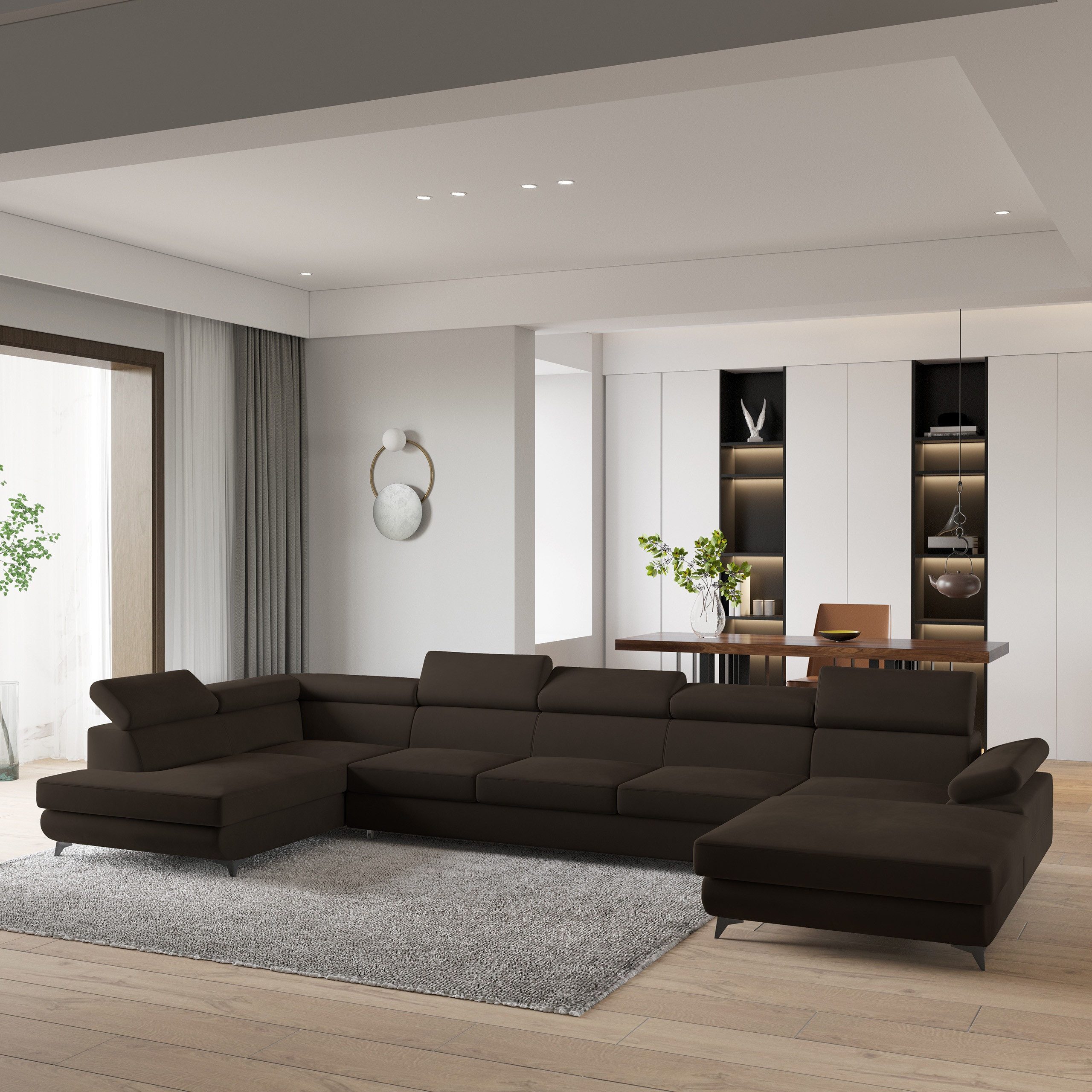 Masseno Ecksofa MONTIVA mit Schlaffunktion U-Form, günstig online kaufen